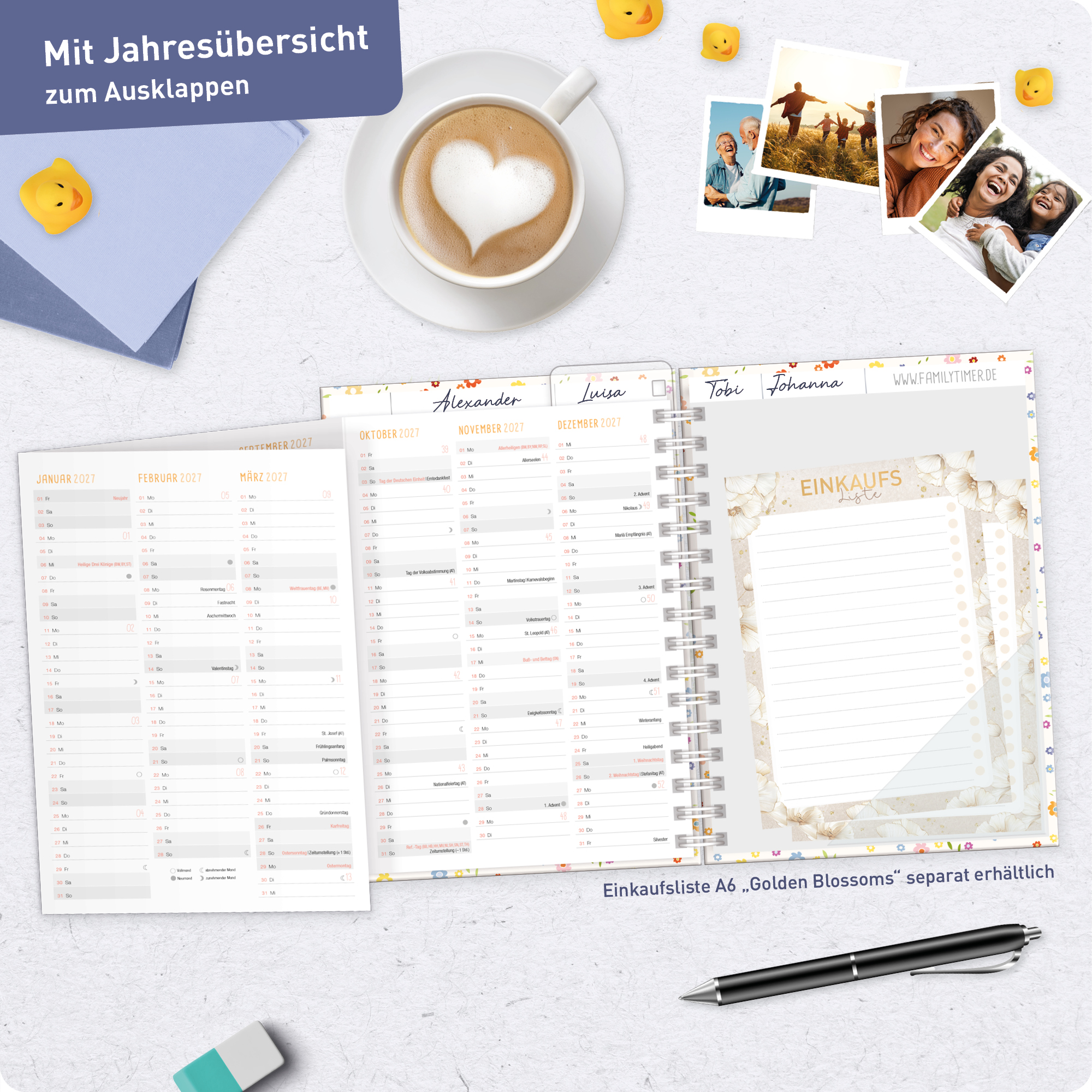 Artikelbild 8 des Artikels “Family-Timer A5 2026 2027 [Tiny Blossoms] “