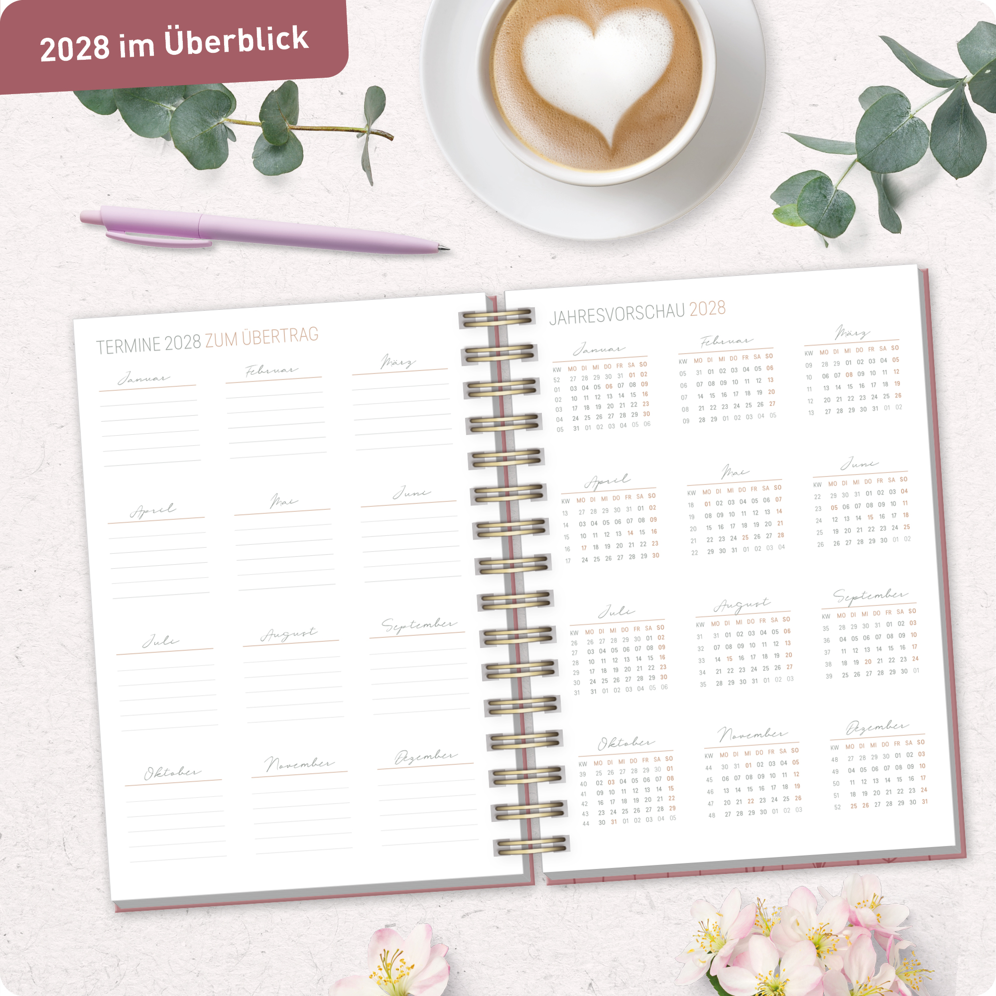 Artikelbild 8 des Artikels “Lieblings-Timer A5 2026/2027 A5 [Fine Flowers rosé] “