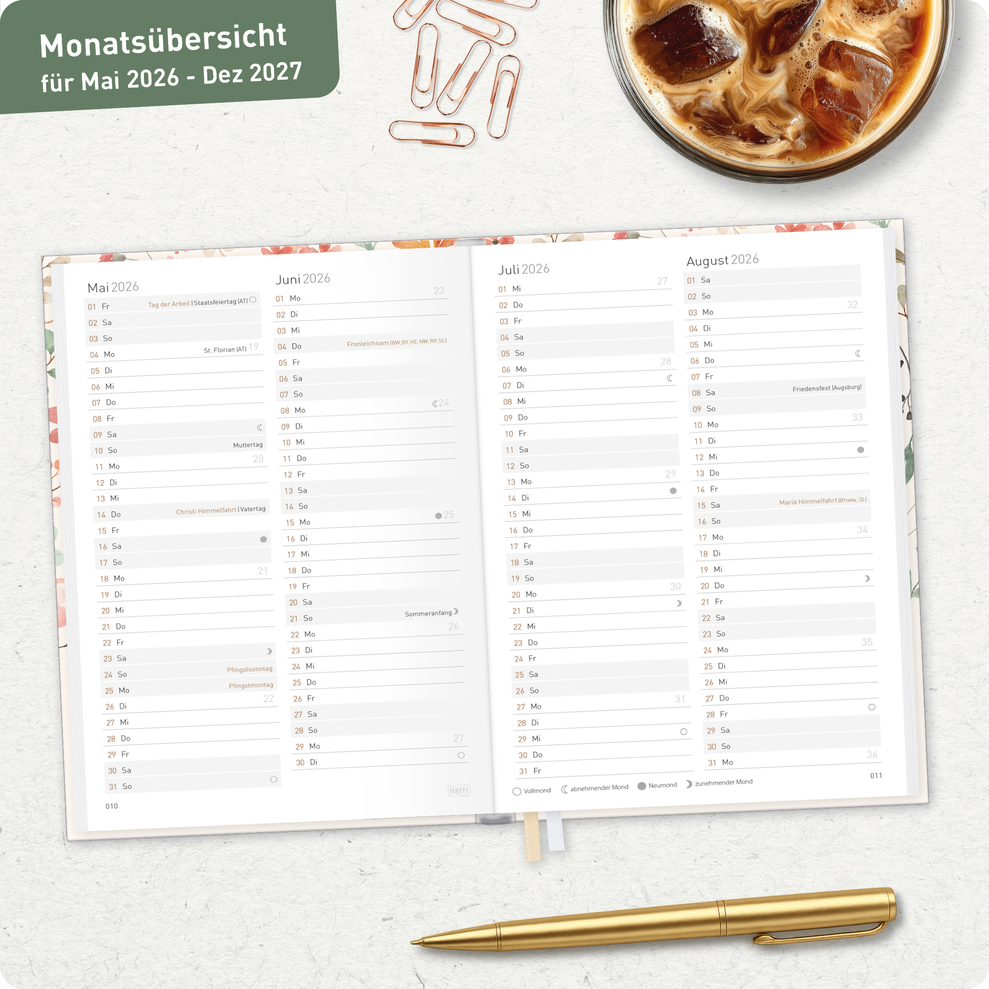 Artikelbild 8 des Artikels “Chäff-Timer Mini A6+ 2026/2027 [Wild Blossoms] “