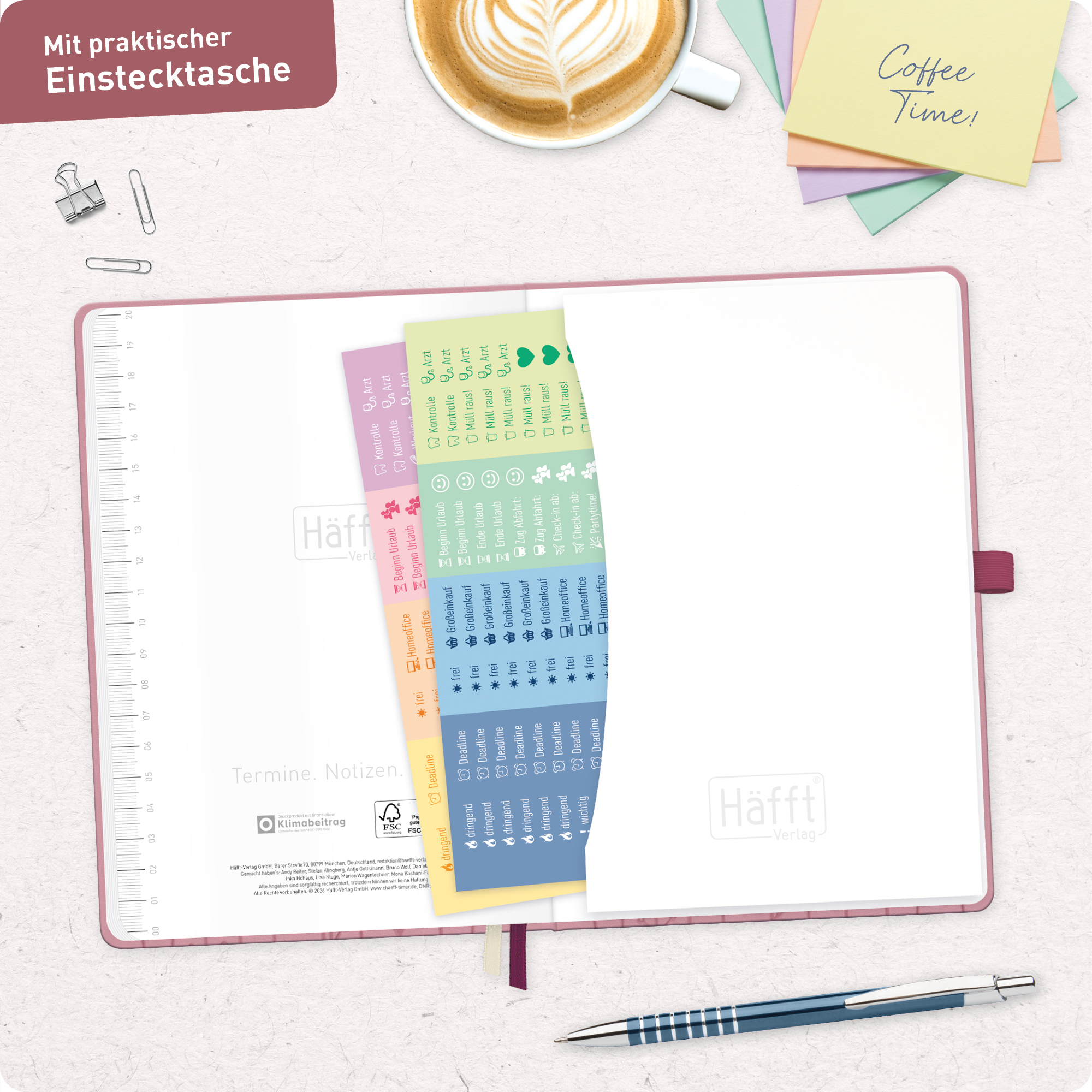 Artikelbild 8 des Artikels “Chäff-Timer Premium A5 2026/2027 [Fine Flowers Rosé] “