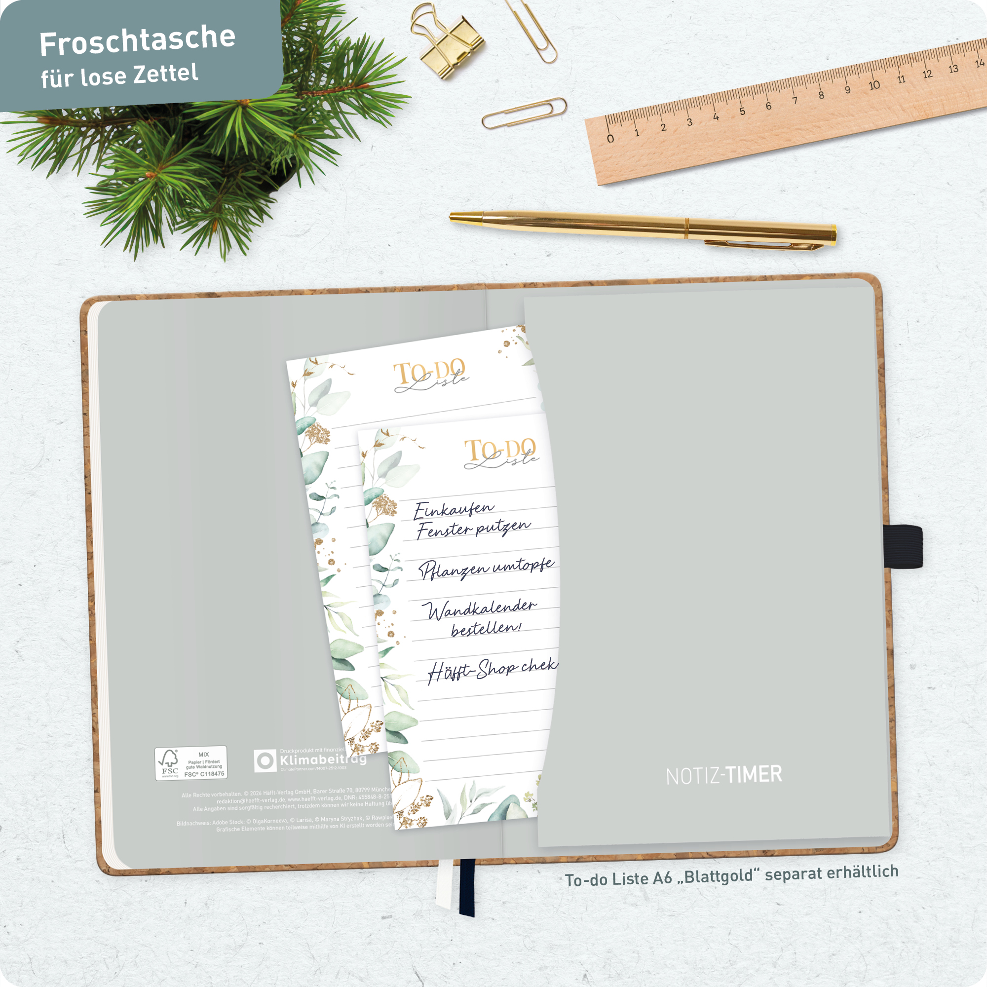 Artikelbild 8 des Artikels “Wochen-Notiz-Kalender 2026/2027 A5 [Kork] “