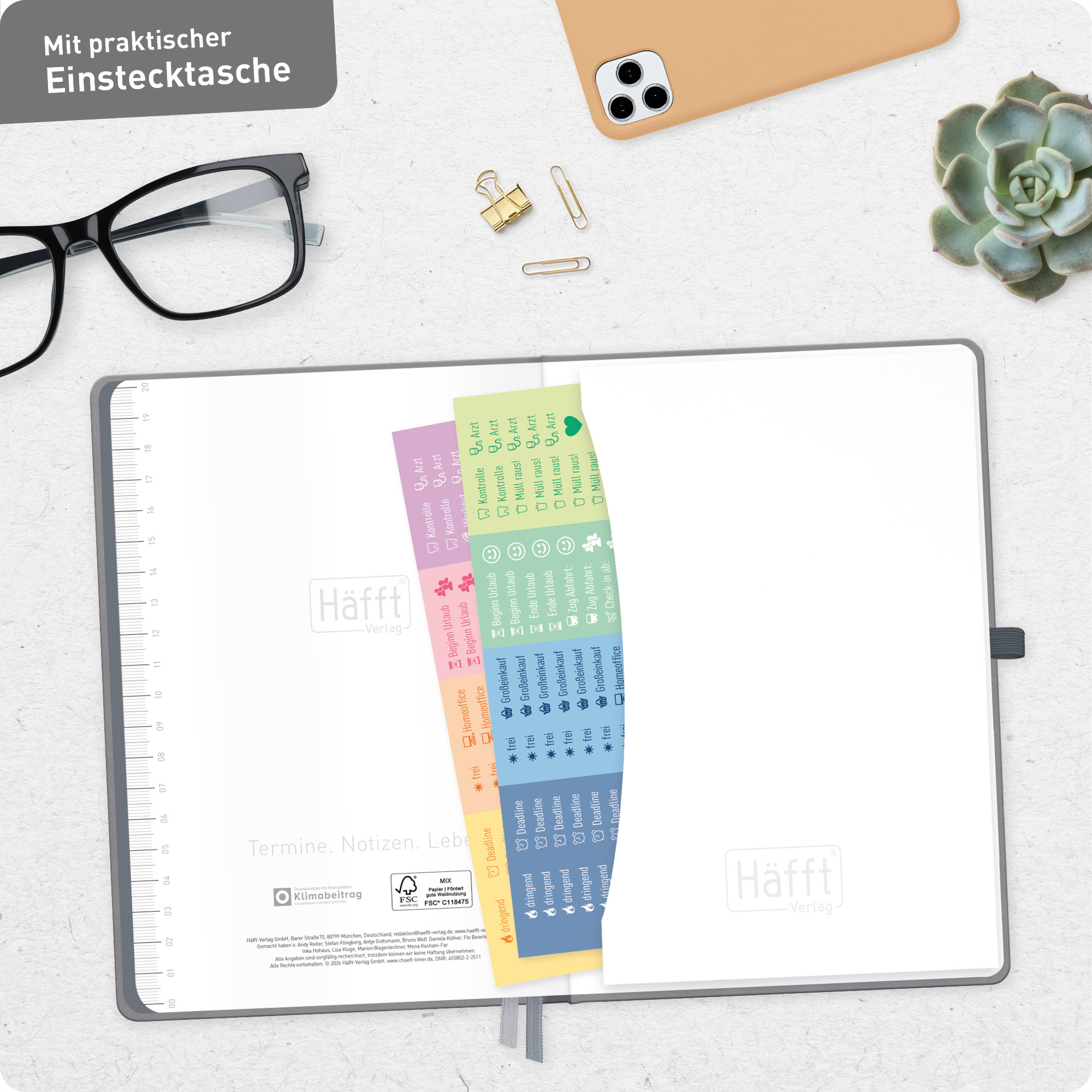 Artikelbild 8 des Artikels “Chäff-Timer Deluxe A5 2027 [Grey Edition] “
