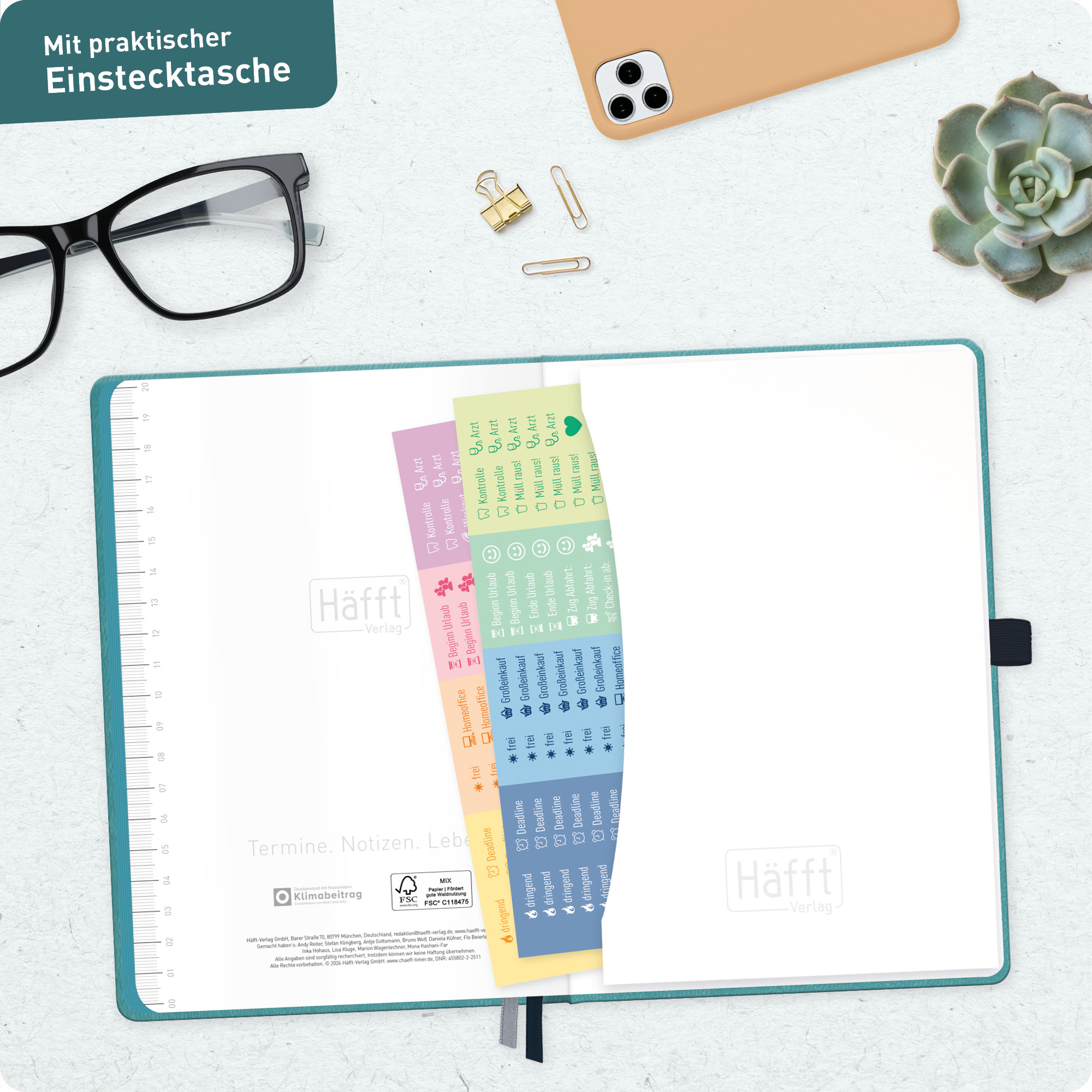 Artikelbild 8 des Artikels “Chäff-Timer Deluxe A5 2027 [Hellpetrol] “