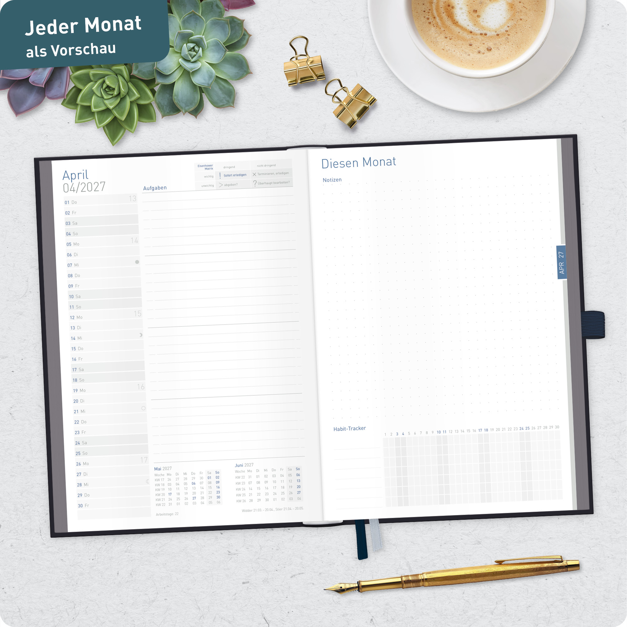 Artikelbild 8 des Artikels “Organizer Day by Day Deluxe A5 2027 [Black Edition] “