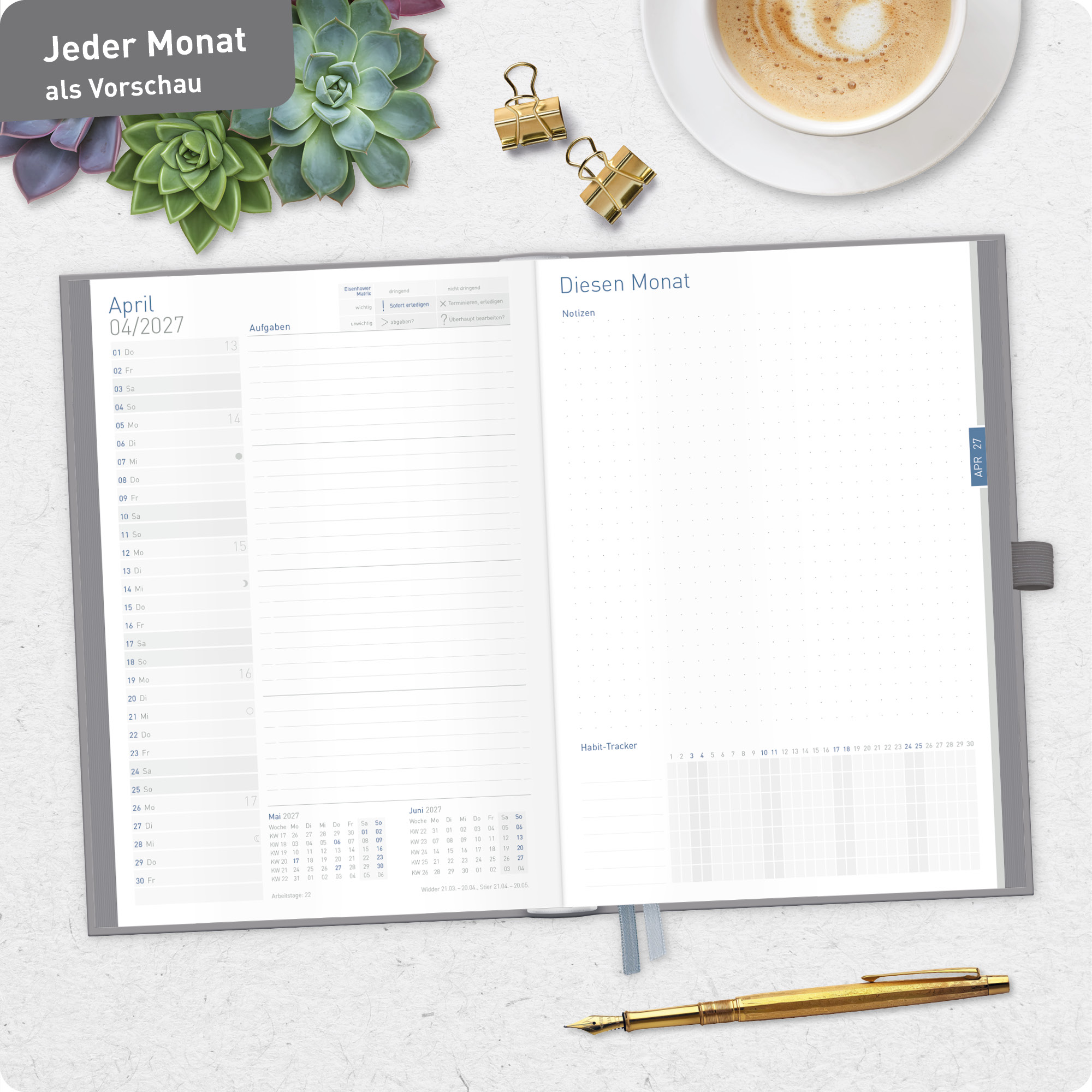 Artikelbild 8 des Artikels “Organizer Day by Day Deluxe A5 2027 [Grey Edition] “