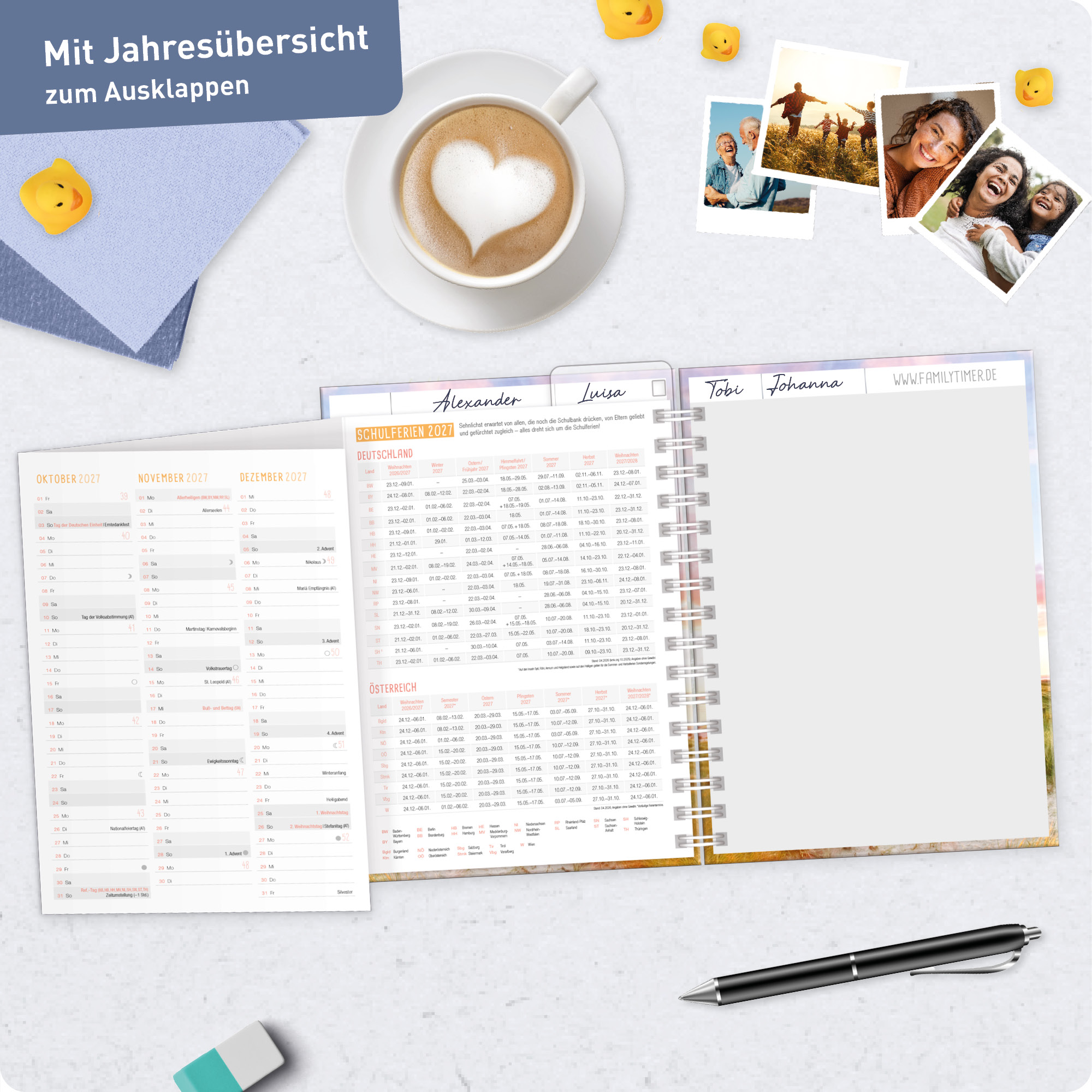 Artikelbild 8 des Artikels “Family-Timer A5 2027 [Leuchtturm] “