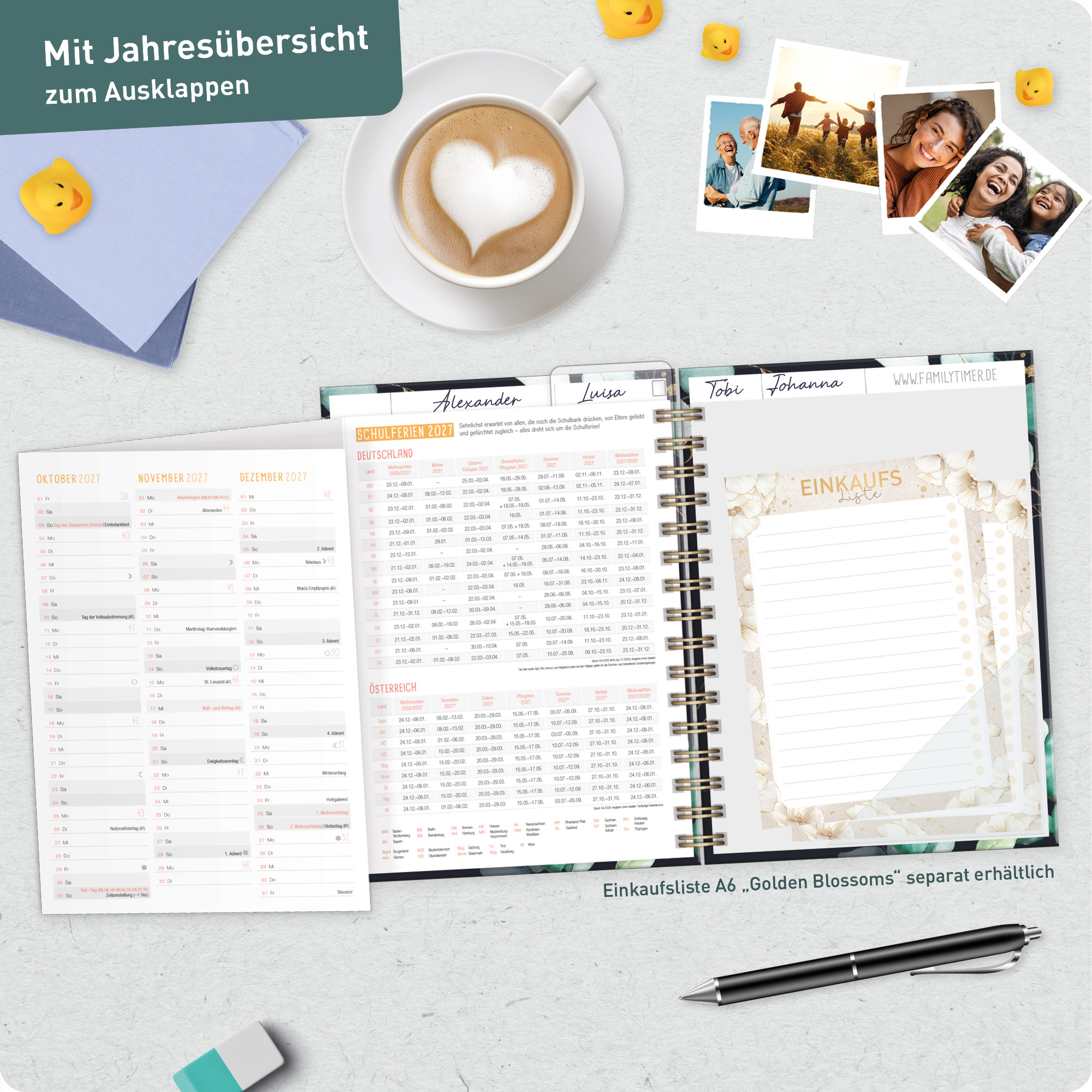 Artikelbild 8 des Artikels “Family-Timer A5 2027 [Mondscheinblüten] “
