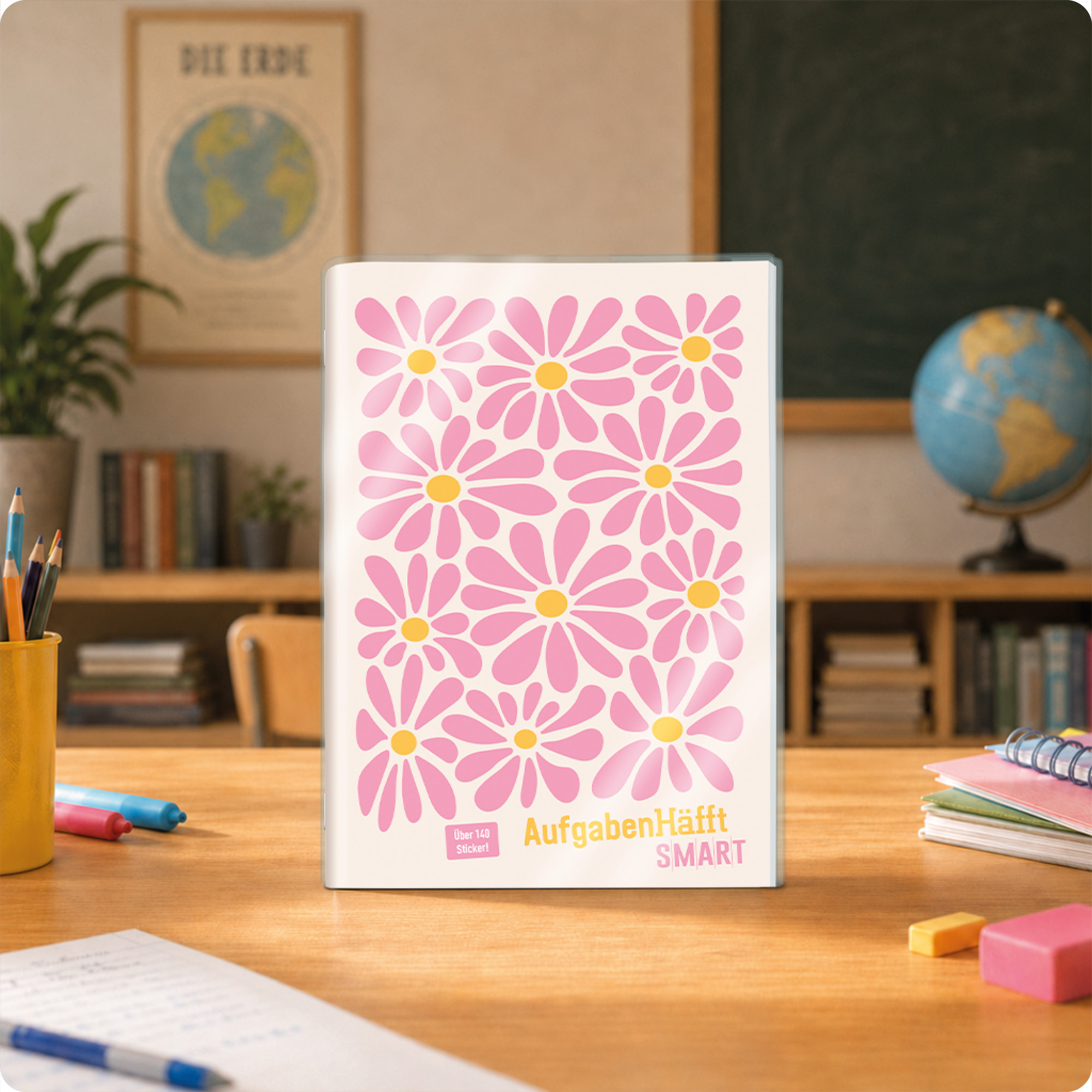 Artikelbild 8 des Artikels “Häfft Smart - Das Aufgabenheft mit Umschlag [Pink Flowers] “