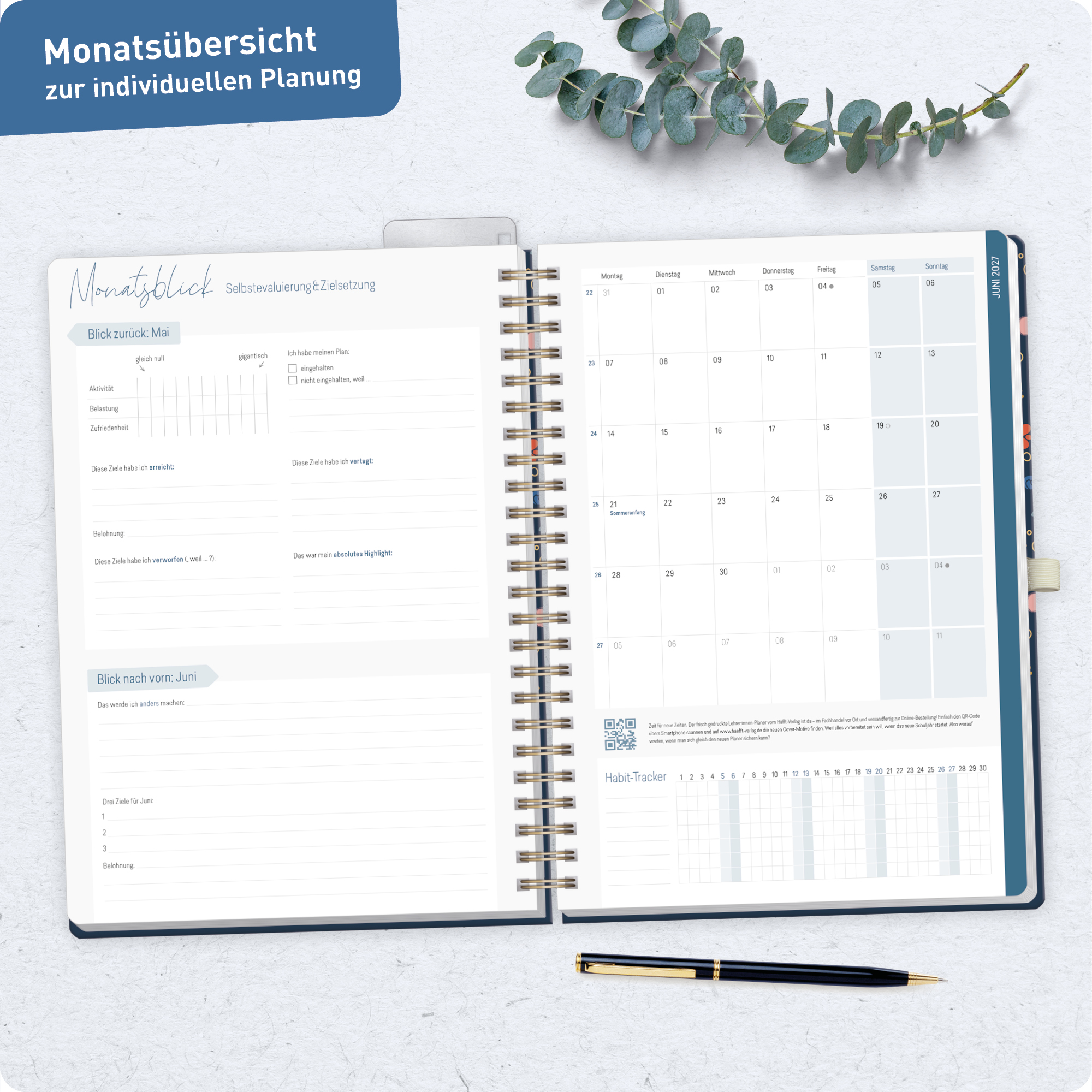 Artikelbild 8 des Artikels “Lehrer-Planer Maxi Deluxe A4+ 26/27 [Flowers & Leaves] “