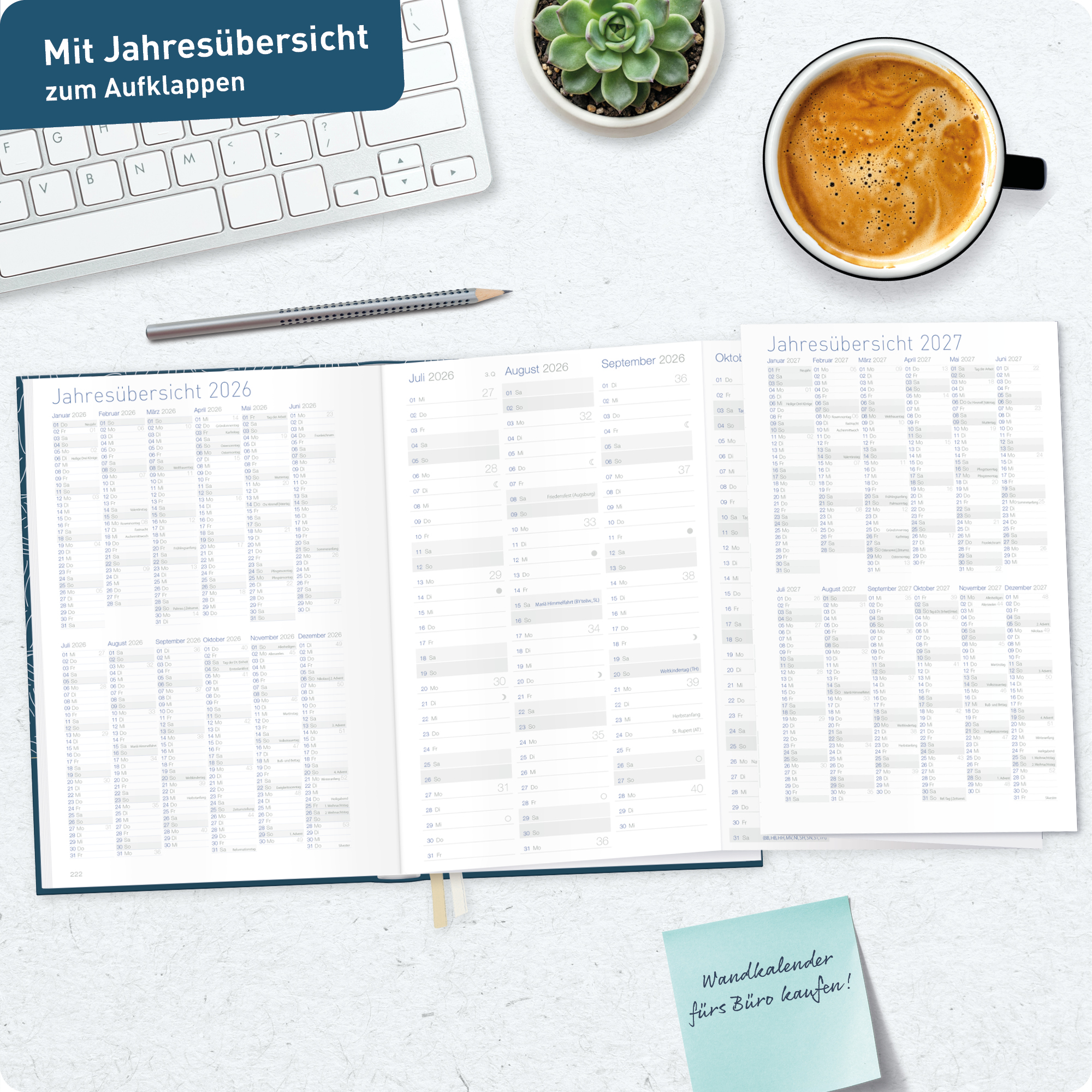 Artikelbild 8 des Artikels “Business-Timer A5 2026/2027 [Fine Leaves blue] “