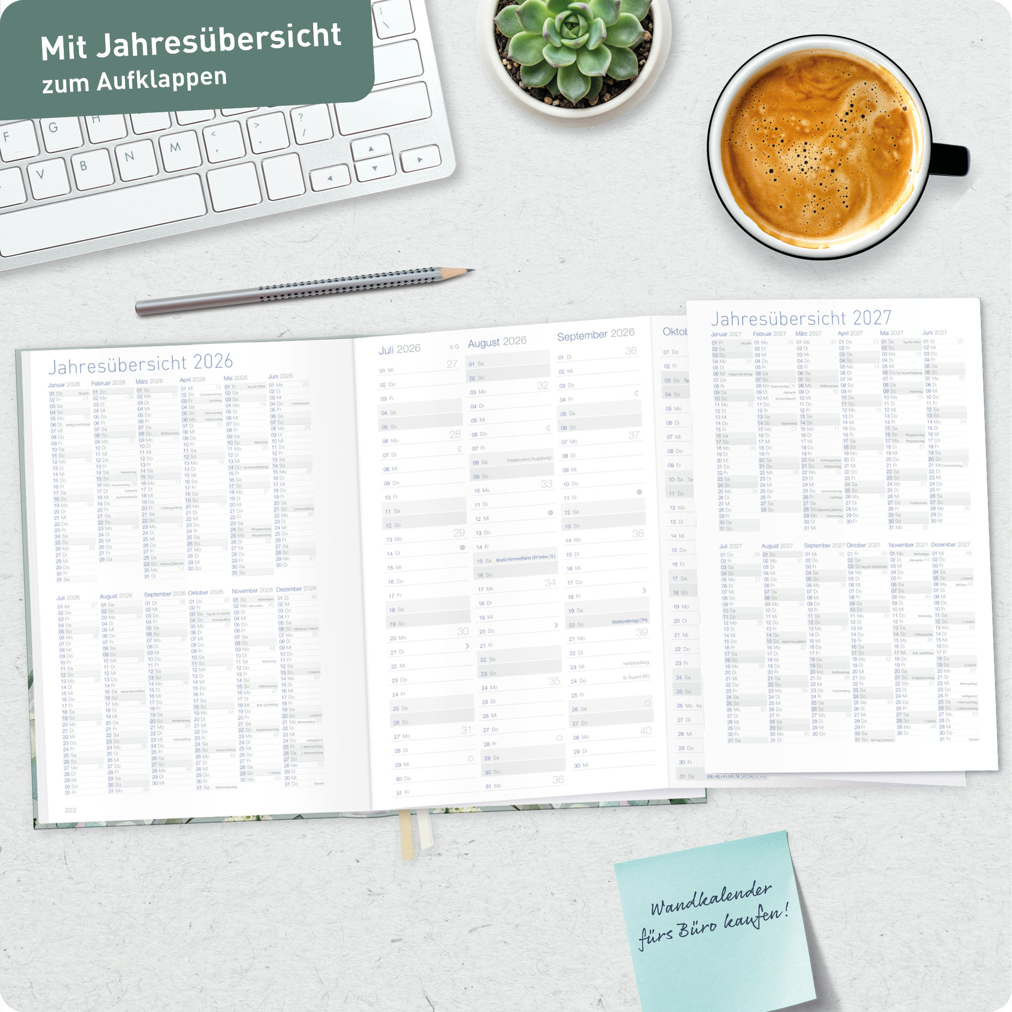 Artikelbild 8 des Artikels “Häfft® Business-Timer 2026 2027 A5 für 17 Monate: August 26 bis Dez. 27 - Buchkalender, Terminplaner, Wochenkalender, Terminkalender, Wochenplaner 