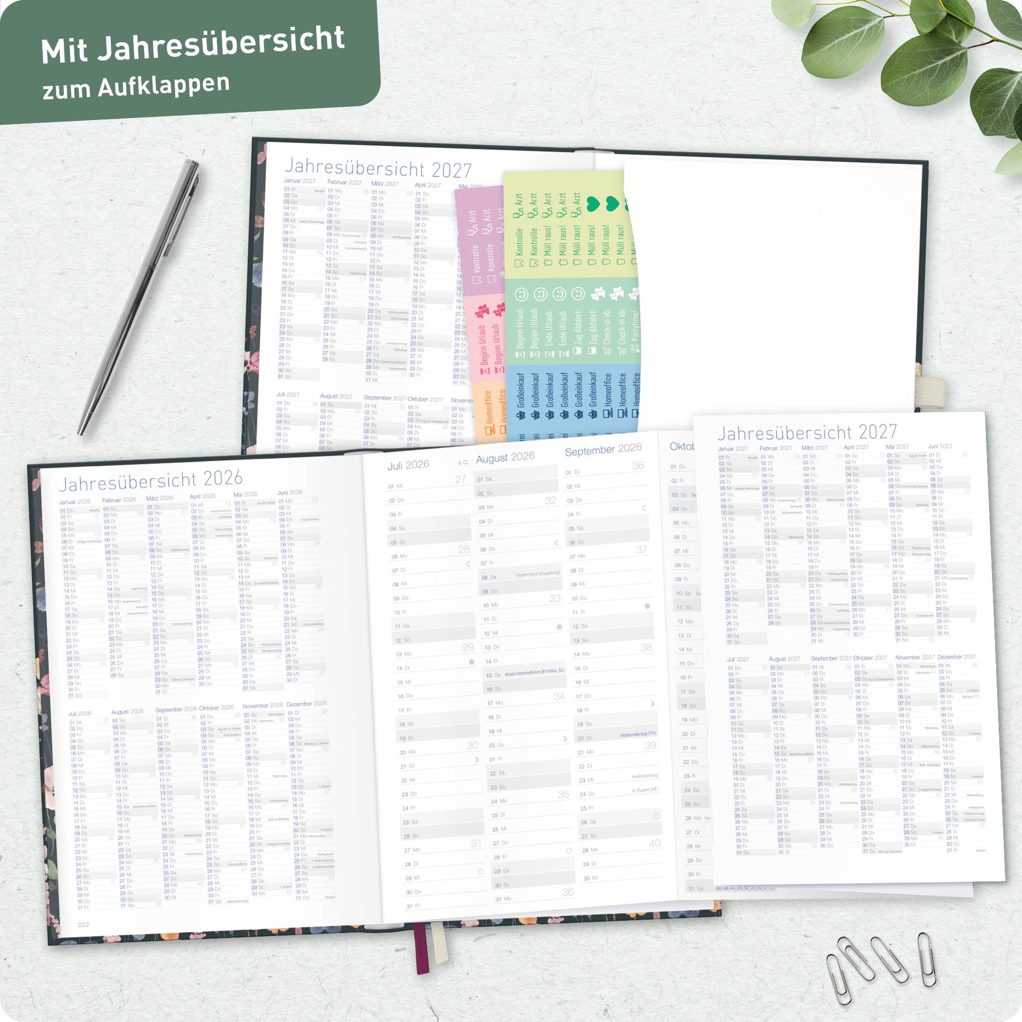 Artikelbild 8 des Artikels “Business-Timer Deluxe A5 2026/2027 A5 [Flower Inspiration] “