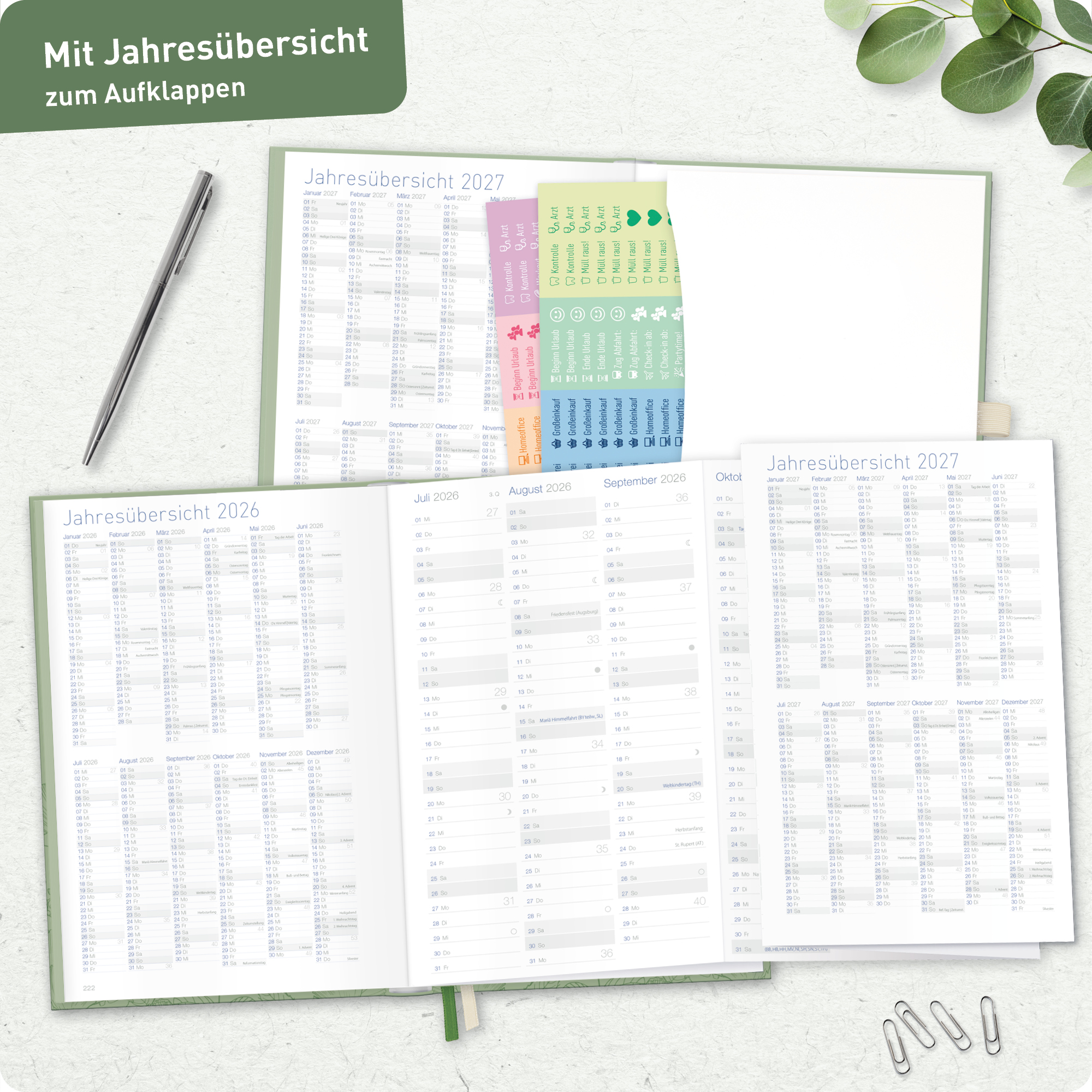 Artikelbild 8 des Artikels “Business-Timer Deluxe A5 2026/2027 [Green Poppy] “