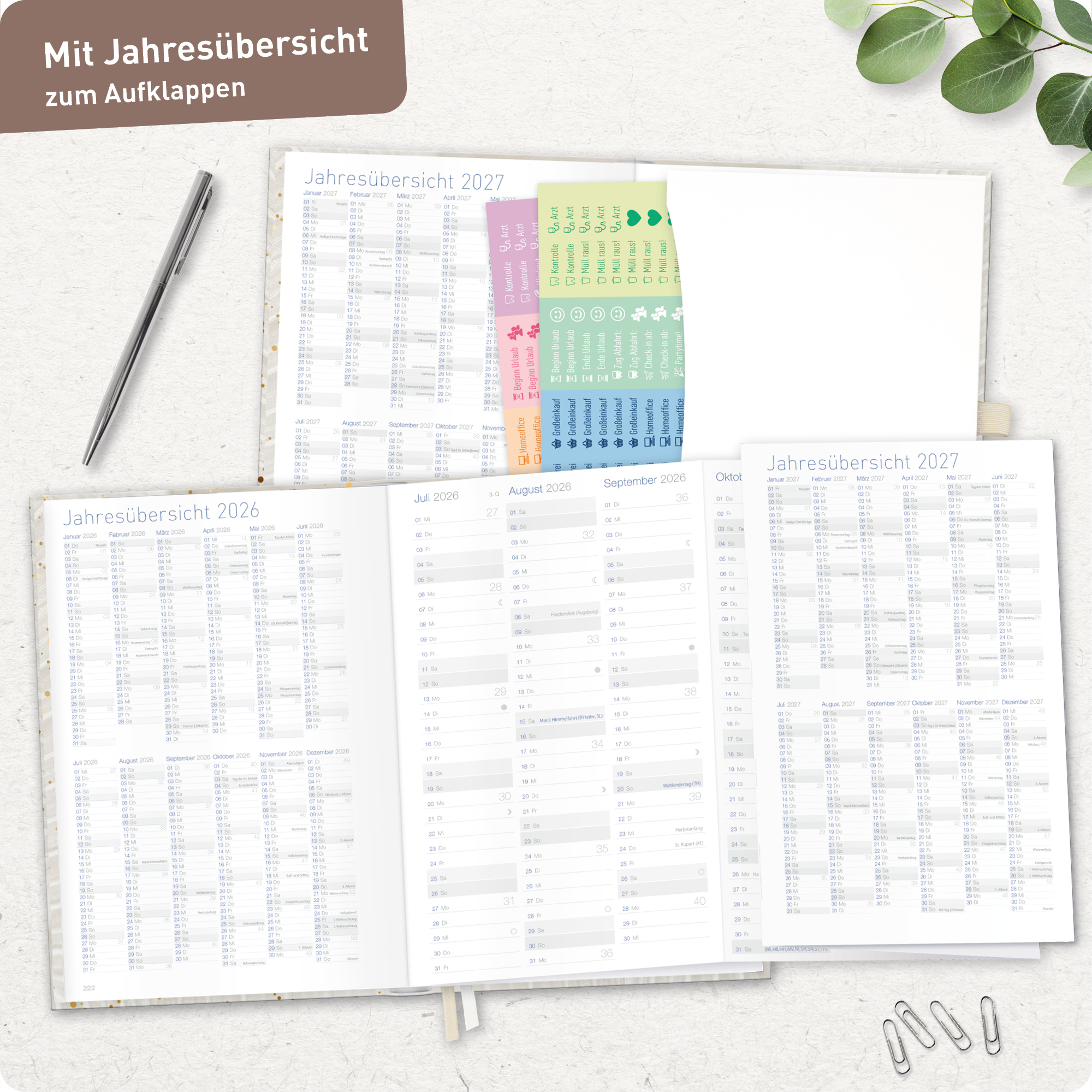 Artikelbild 8 des Artikels “Business-Timer Deluxe A5 2026/2027 [Sparkling Leaf] “