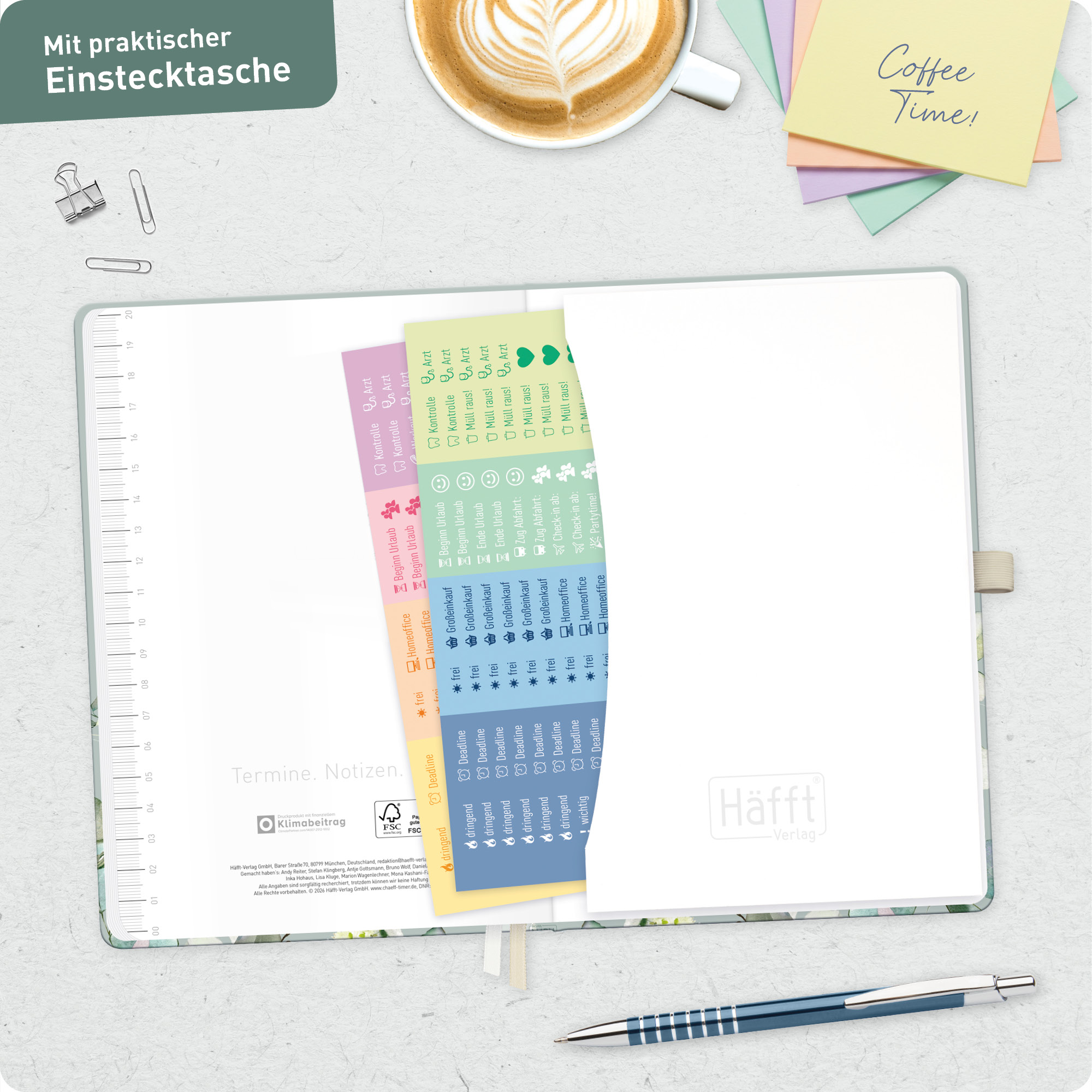 Artikelbild 8 des Artikels “Chäff-Timer Premium A5 2027 [Minty Leaves] “