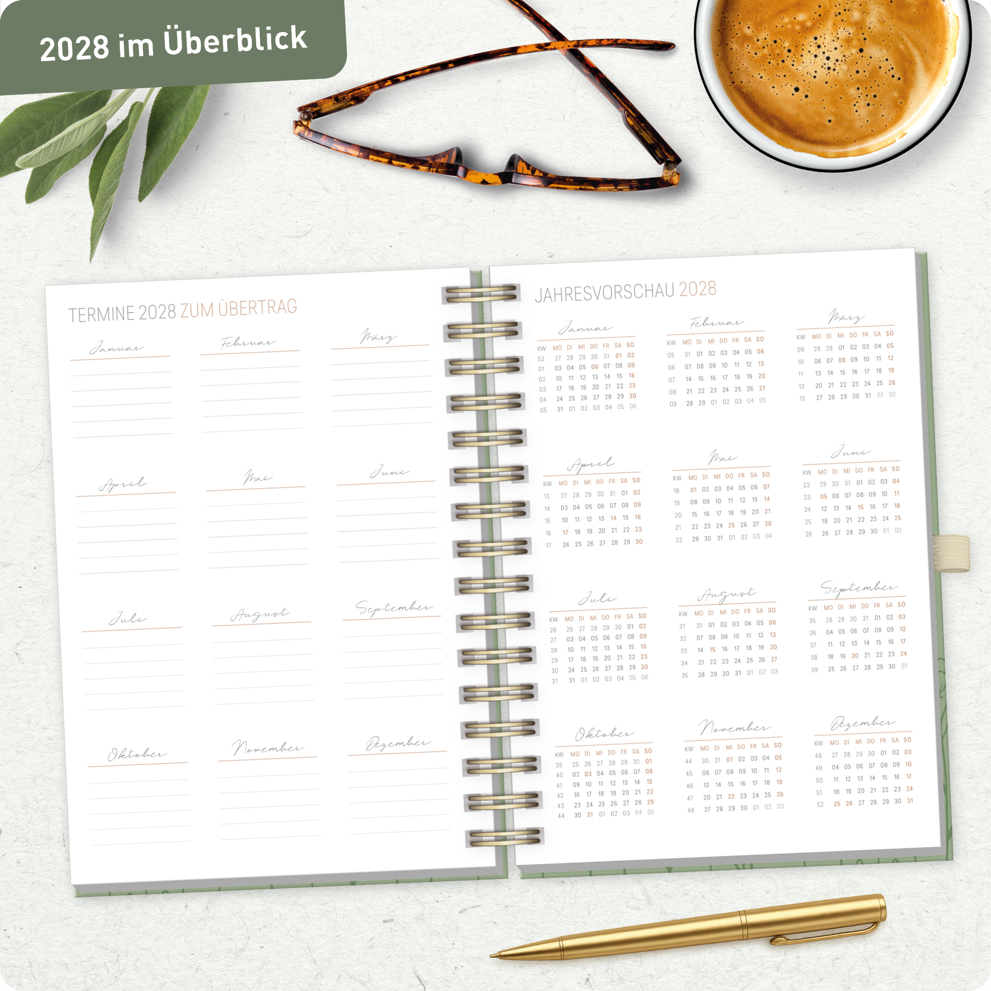 Artikelbild 8 des Artikels “Lieblings-Timer Deluxe A5 2026/2027 [Fine Flowers salbei] “