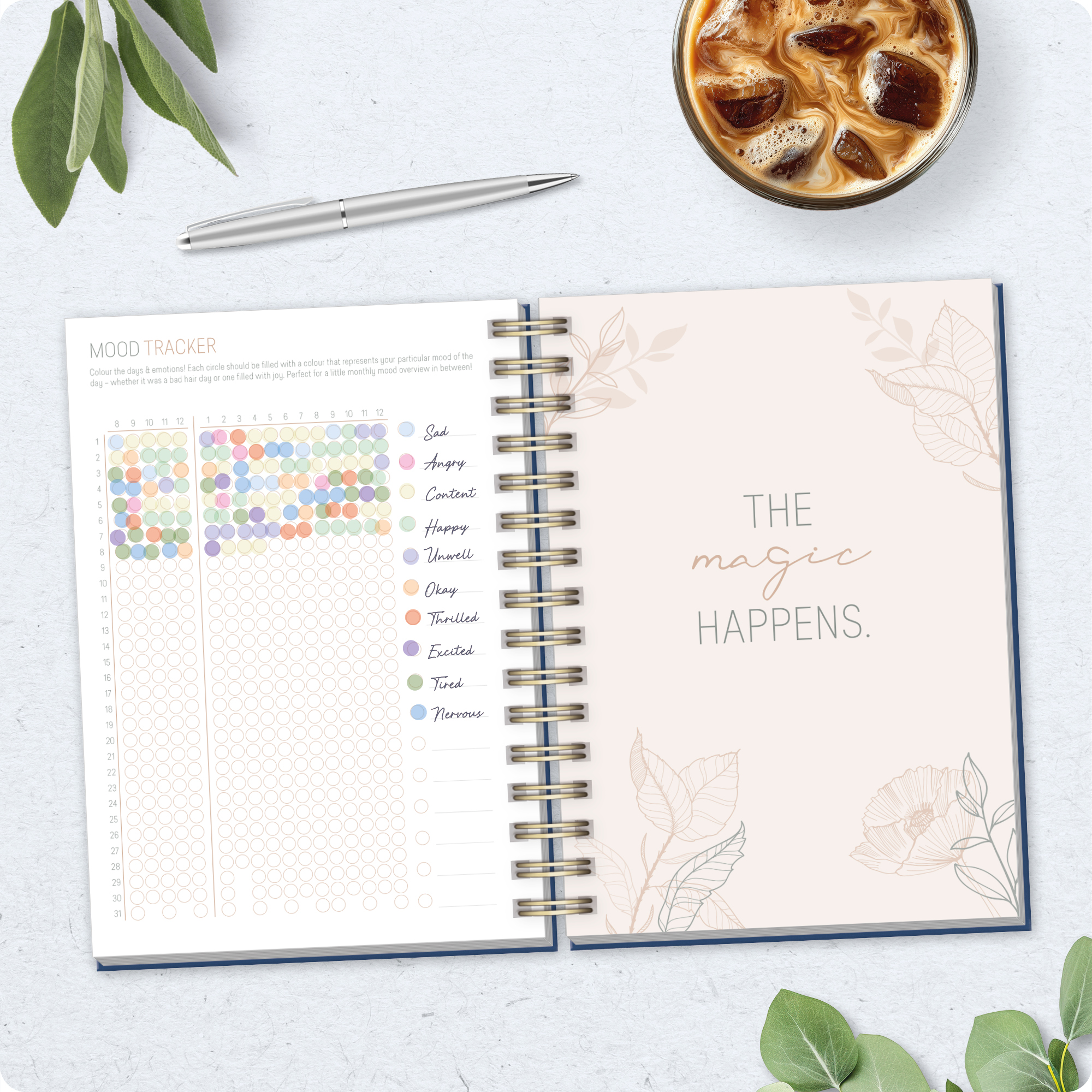 Artikelbild 8 des Artikels “Lieblings-Timer A5 2026/2027 A5 auf Englisch (+ IT/FR/ES) [Night Flower] “