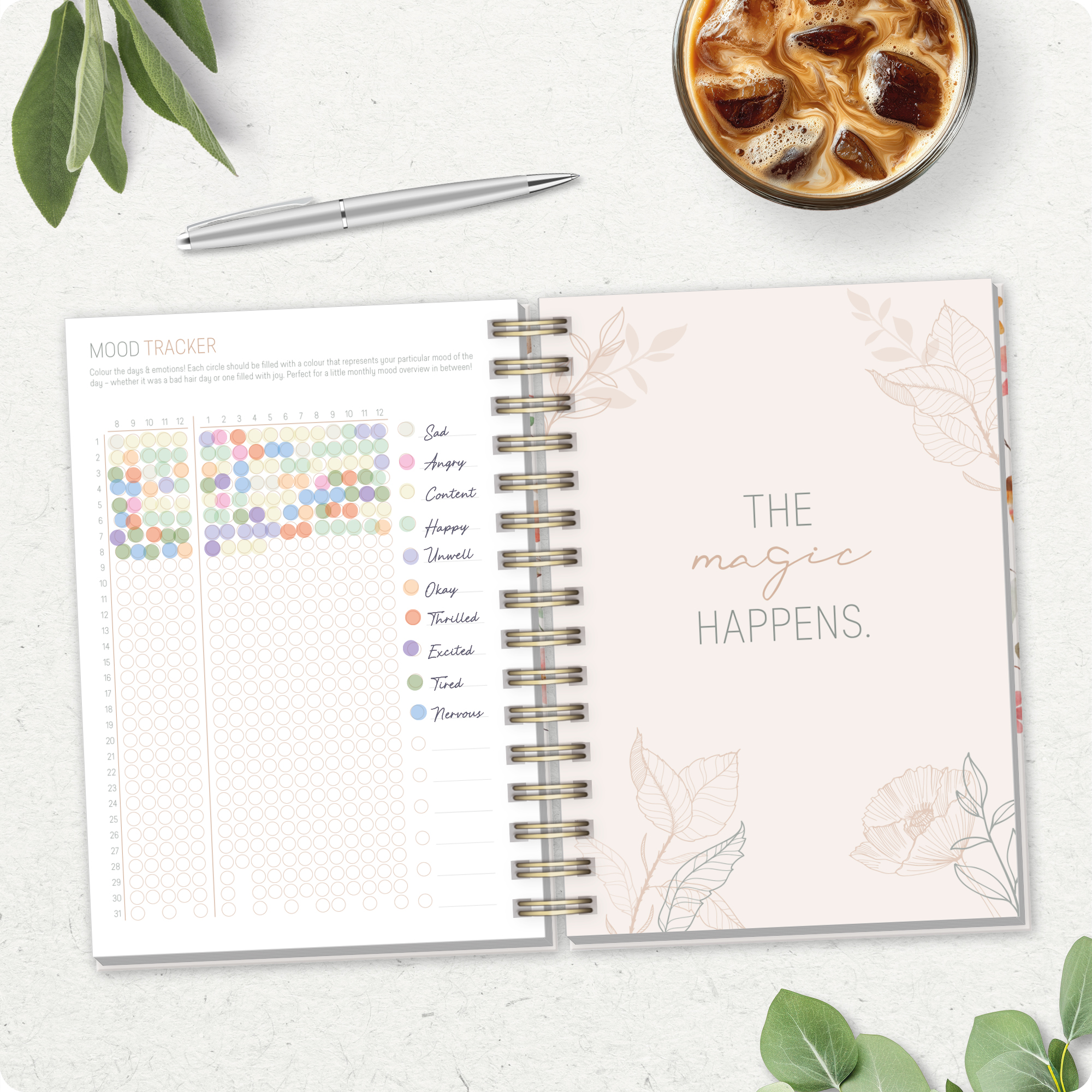 Artikelbild 8 des Artikels “Lieblings-Timer A5 2026/2027 A5 auf Englisch (+ IT/FR/ES) [Wild Blossoms] “