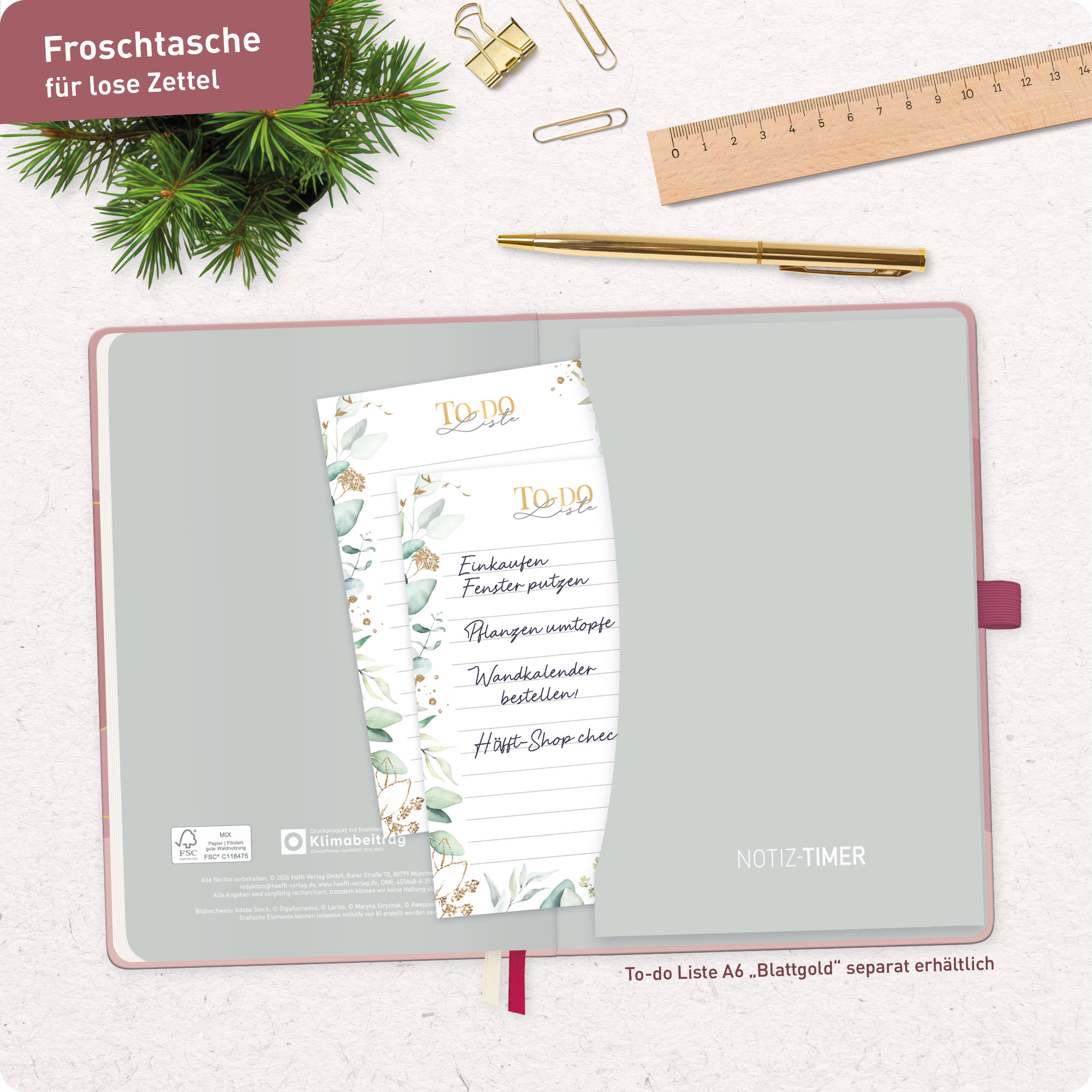 Artikelbild 8 des Artikels “Wochen-Notiz-Kalender A5 2027 A5 [Rosé Waves] “
