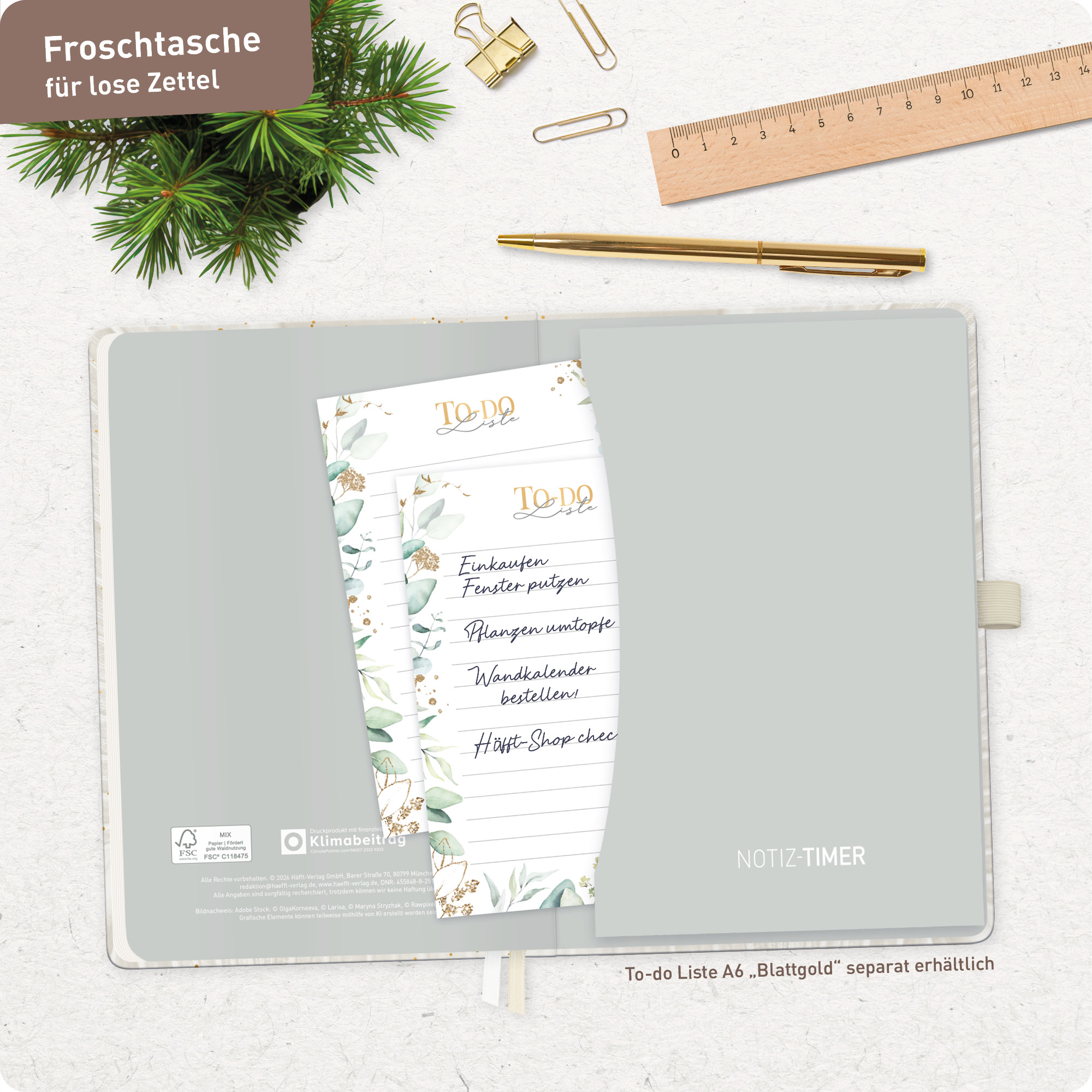 Artikelbild 8 des Artikels “Wochen-Notiz-Kalender A5 2027 [Sparkling Leaf] “