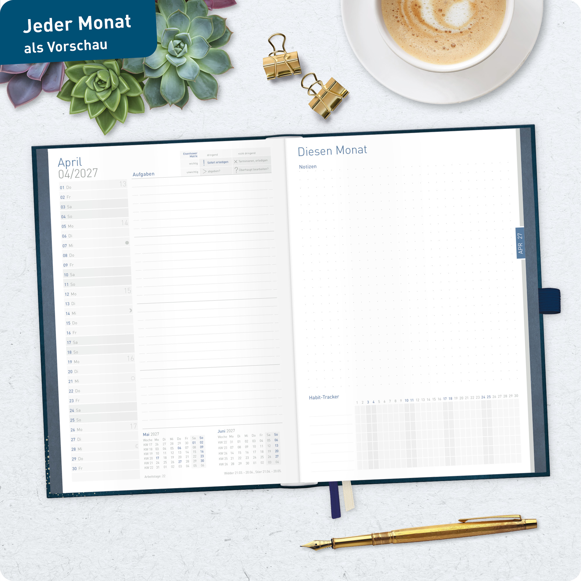 Artikelbild 8 des Artikels “Organizer Day by Day Deluxe A5 2027 [Golden Earth] “
