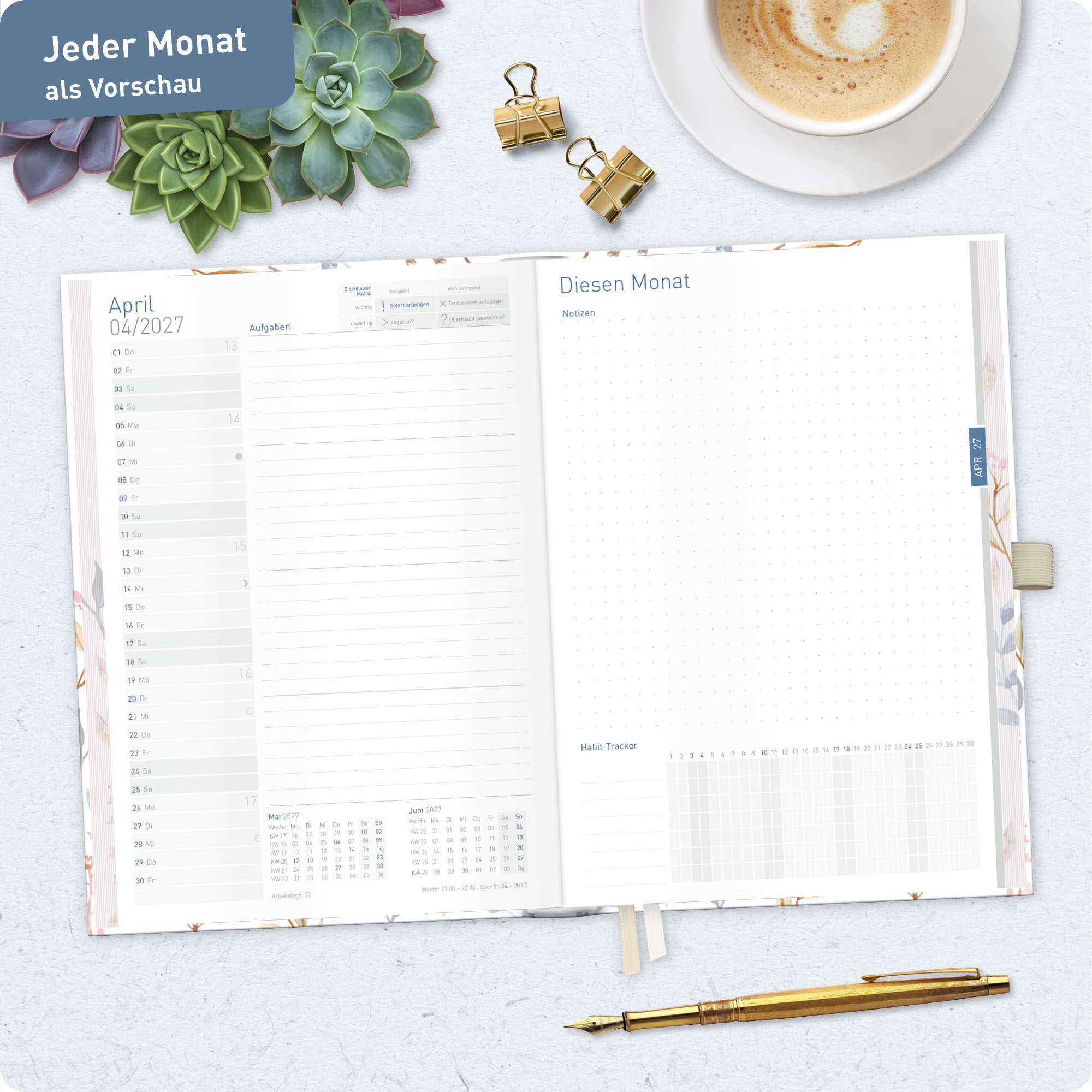 Artikelbild 8 des Artikels “Organizer Day by Day Deluxe A5 [Sweet Flowers] “