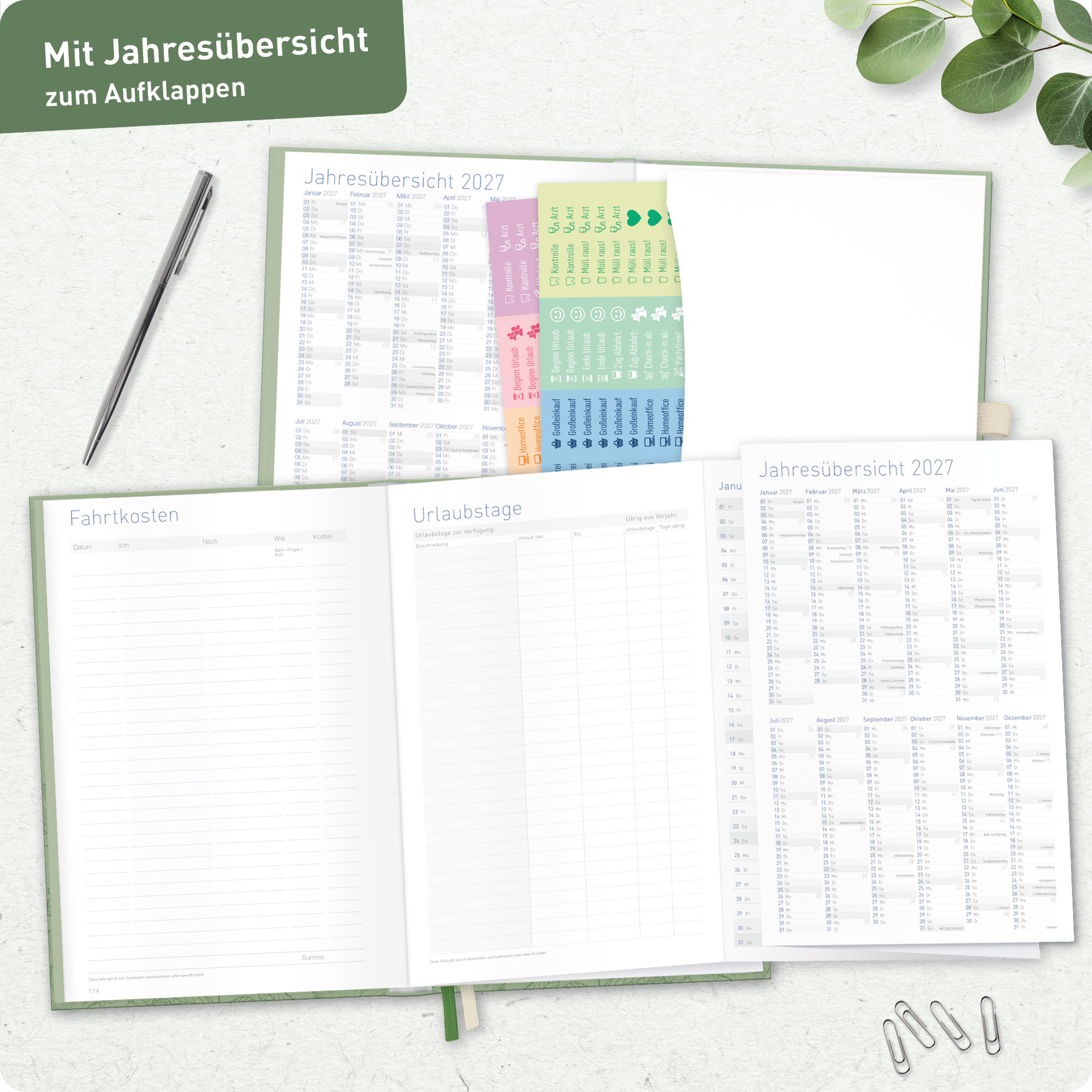 Artikelbild 8 des Artikels “Business-Timer Deluxe A5 2027 [Green Poppy] “