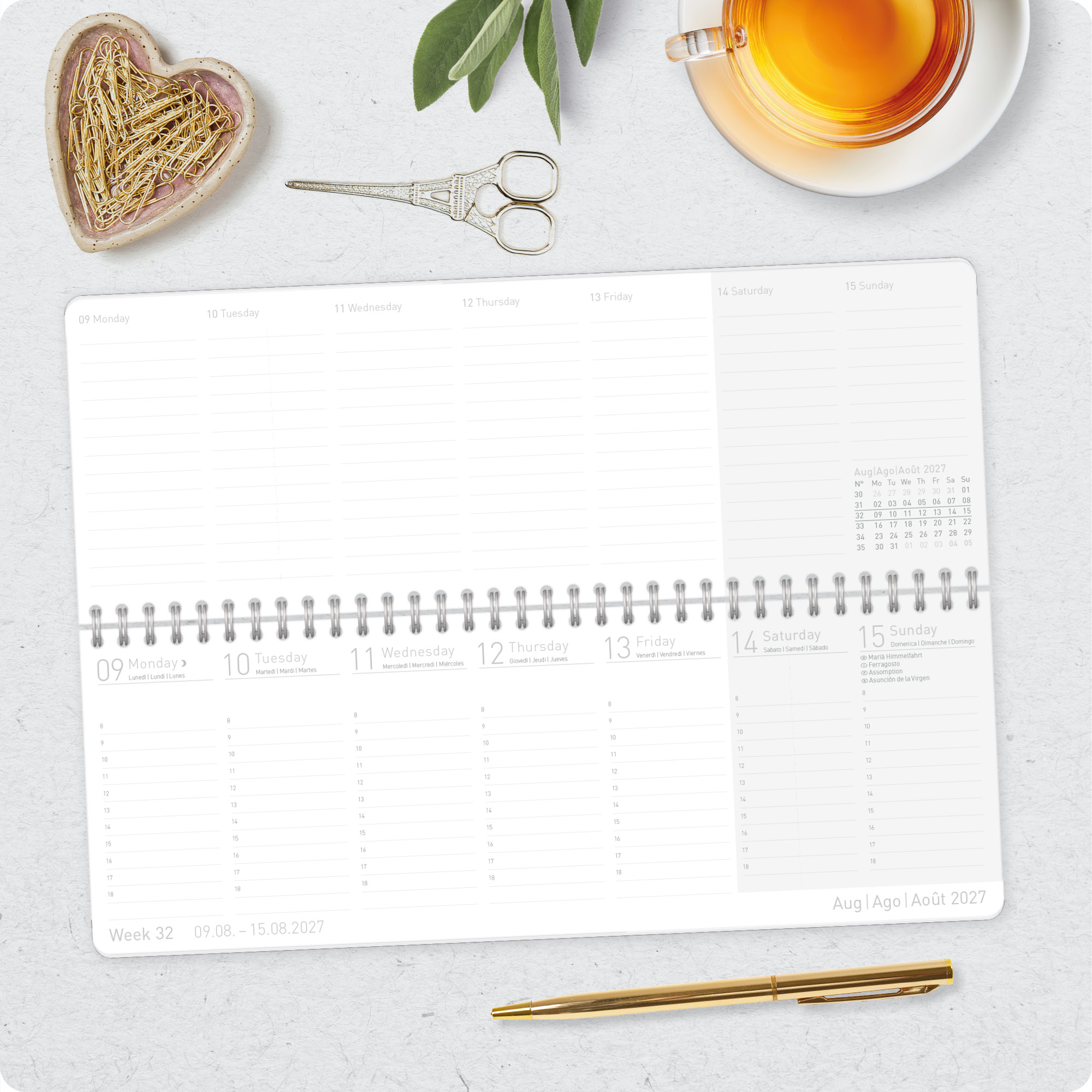 Artikelbild 8 des Artikels “Internationaler Wochen-Tischkalender quer 2027 [Black Edition] “