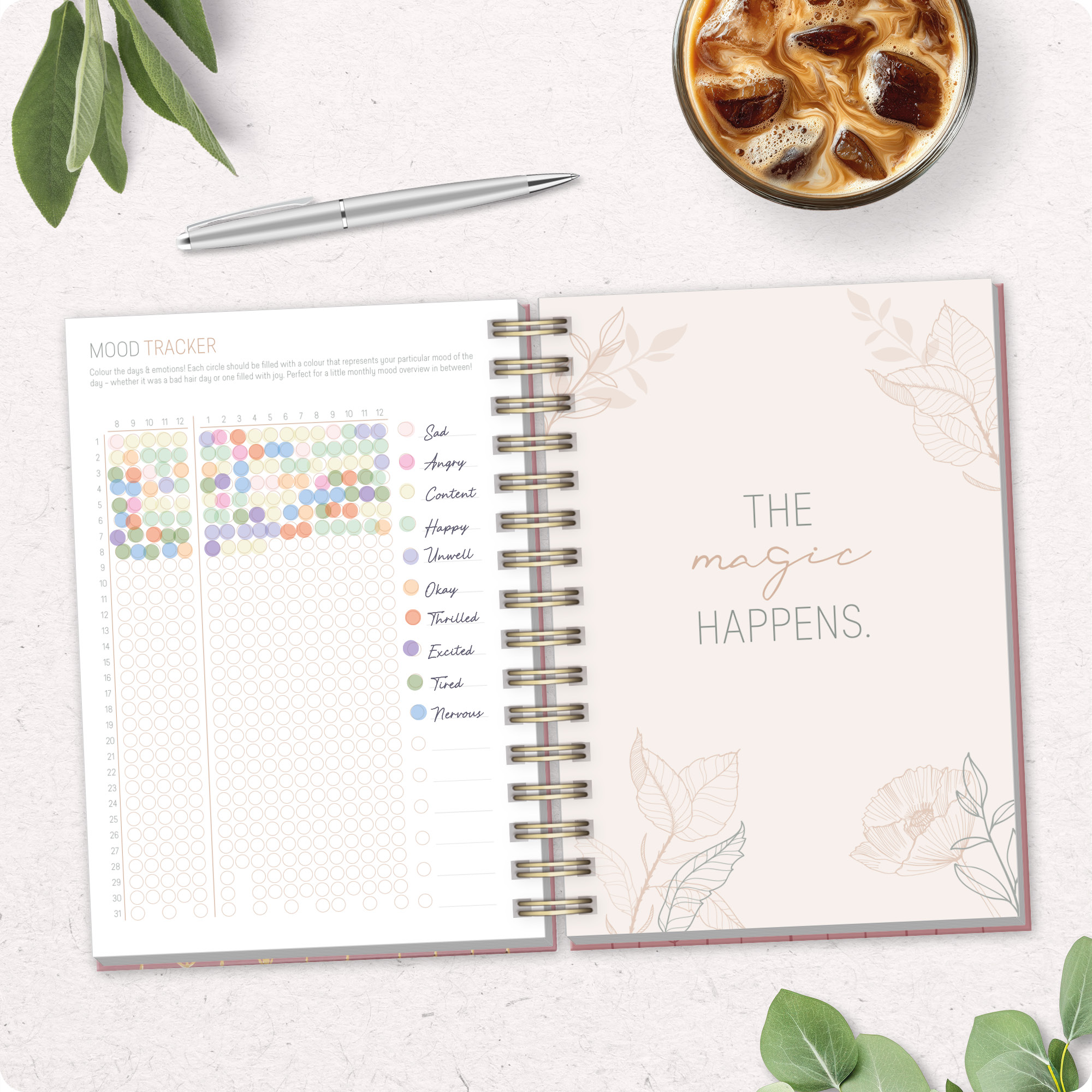 Artikelbild 8 des Artikels “Lieblings-Timer A5 2027 Englisch (+ IT/FR/ES) [Fine Flowers] “