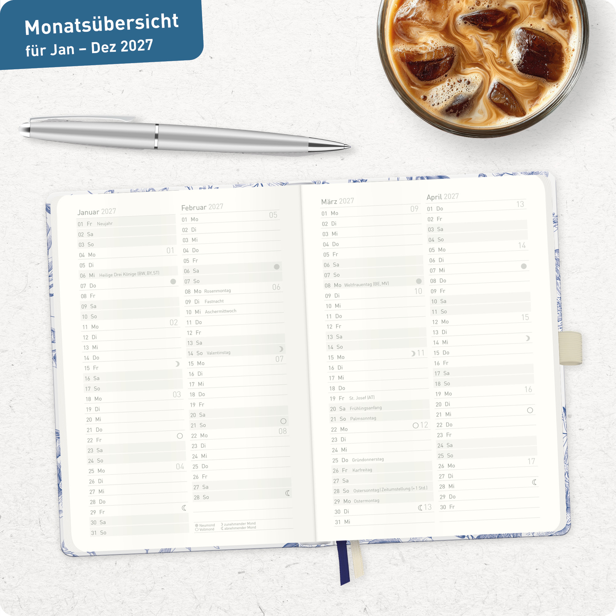Artikelbild 8 des Artikels “Wochen-Notiz-Kalender A6 2027 [Fine Style] “