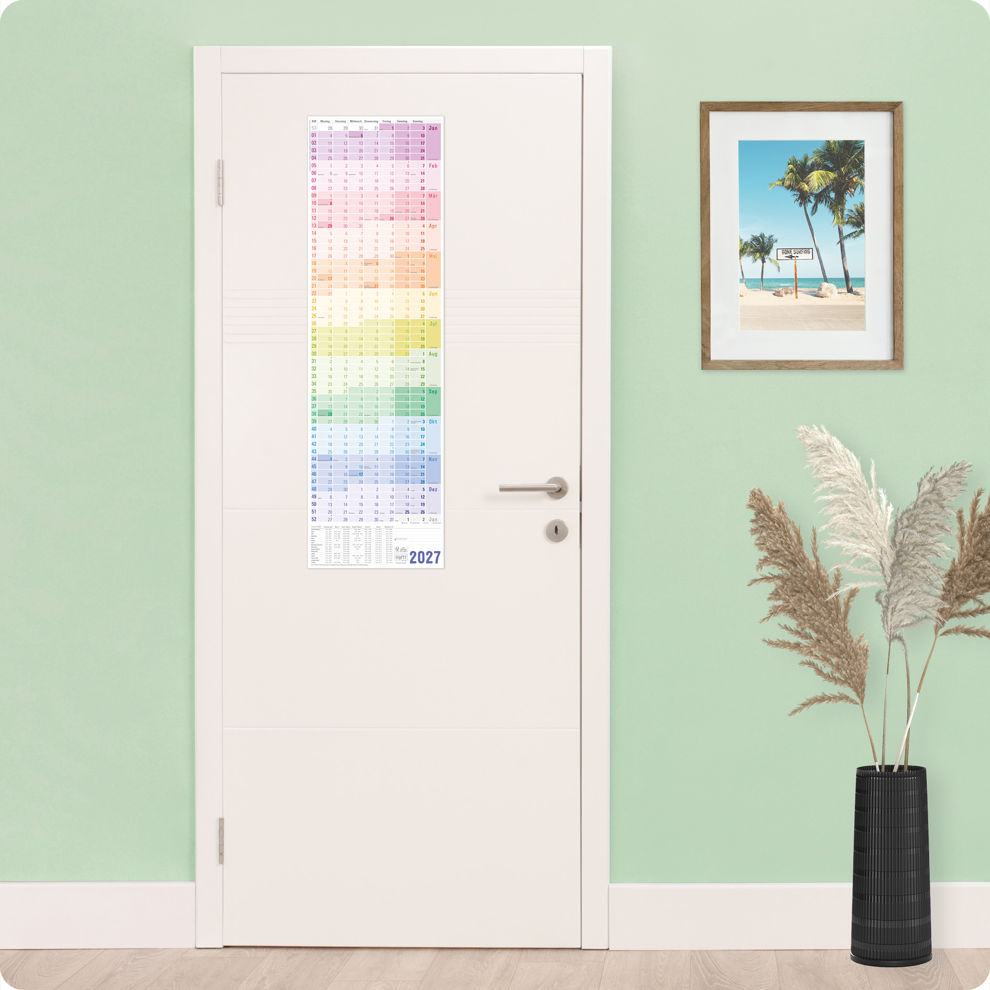 Artikelbild 8 des Artikels “Wandkalender 2027 Hochformat - Jahreskalender schmal lang [Rainbow] “