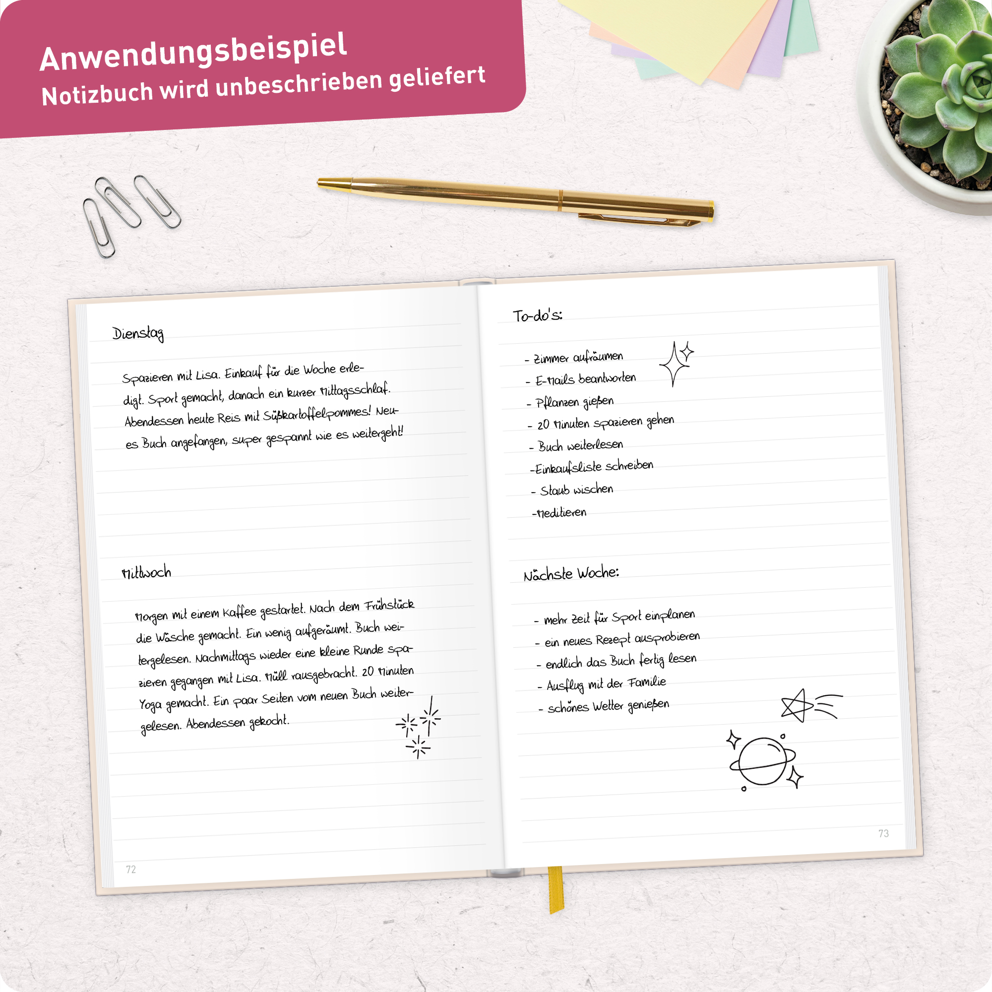 Artikelbild 8 des Artikels “paper&you Notizbuch A5 liniert [Pink Flowers] “