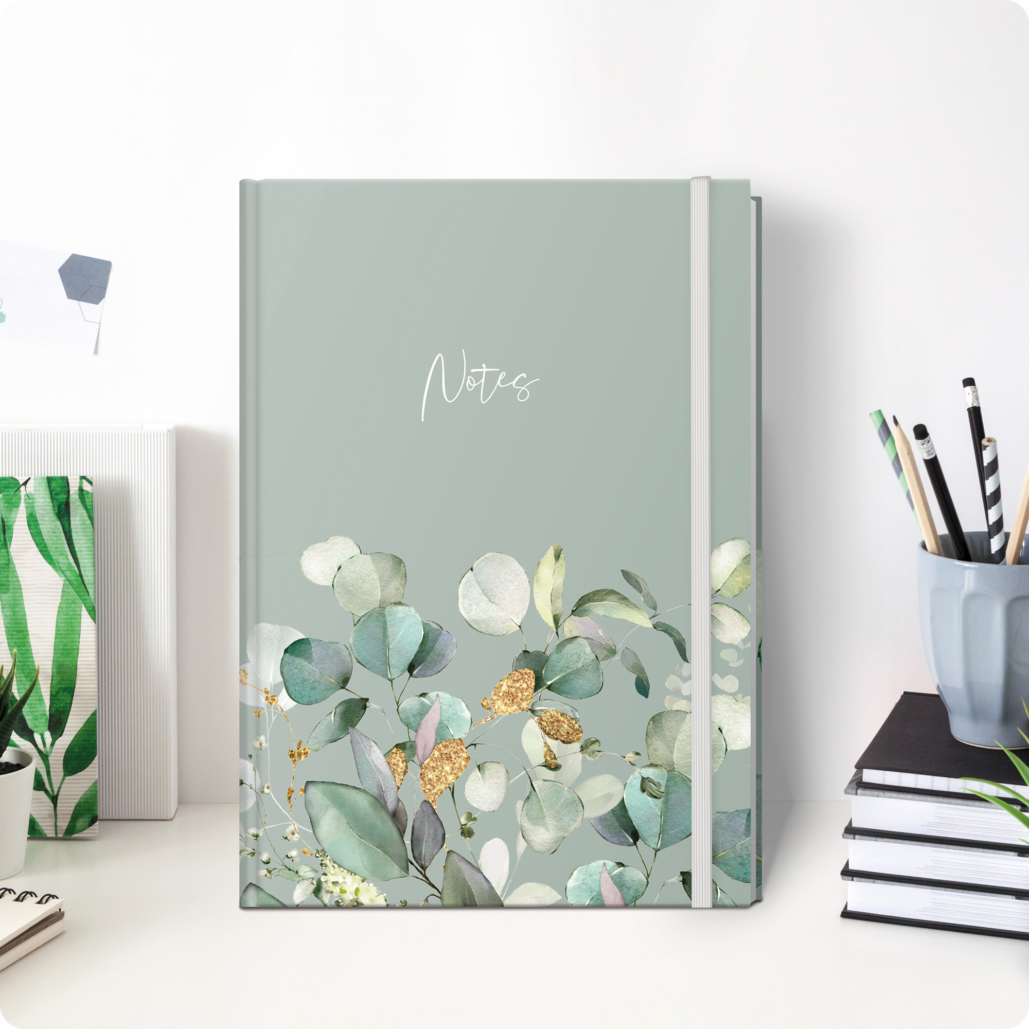 Artikelbild 8 des Artikels “paper&you Notizbuch A4+ liniert [Minty Leaves] “