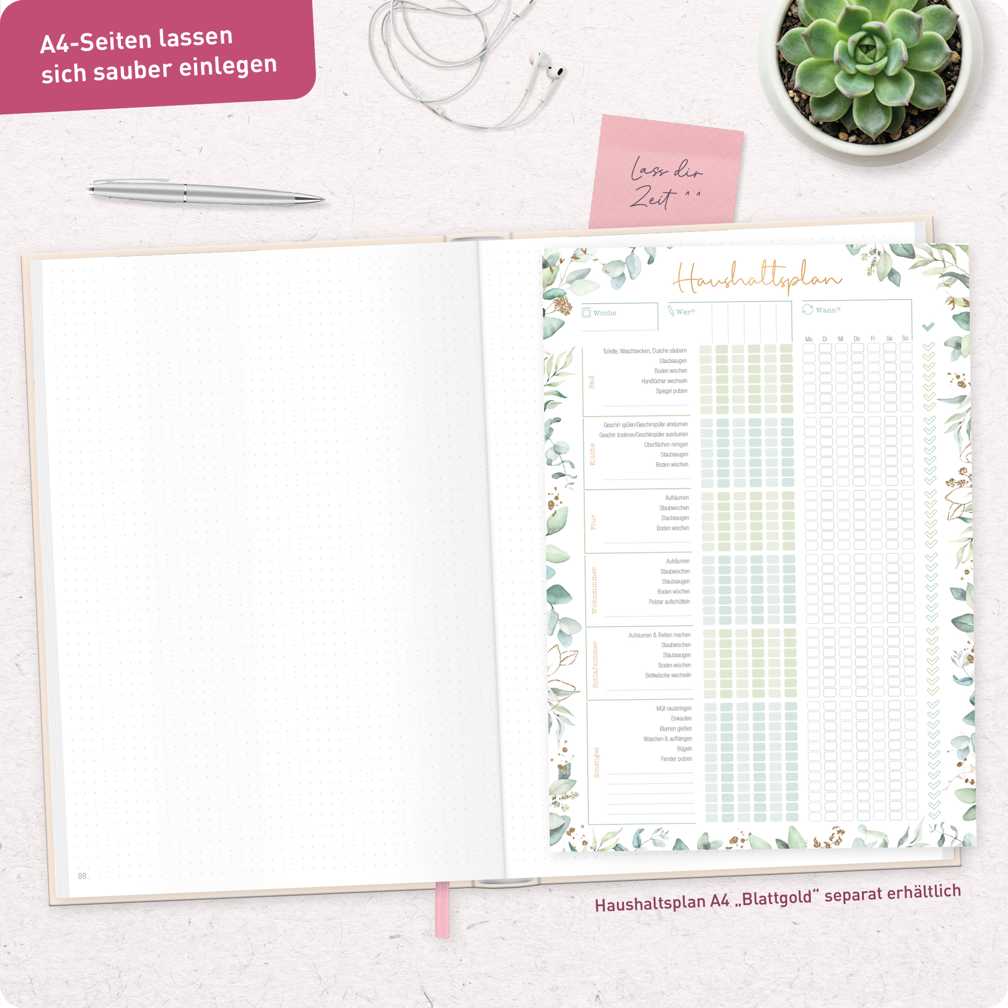 Artikelbild 8 des Artikels “paper&you Journal A4+ [Pink Flowers] “