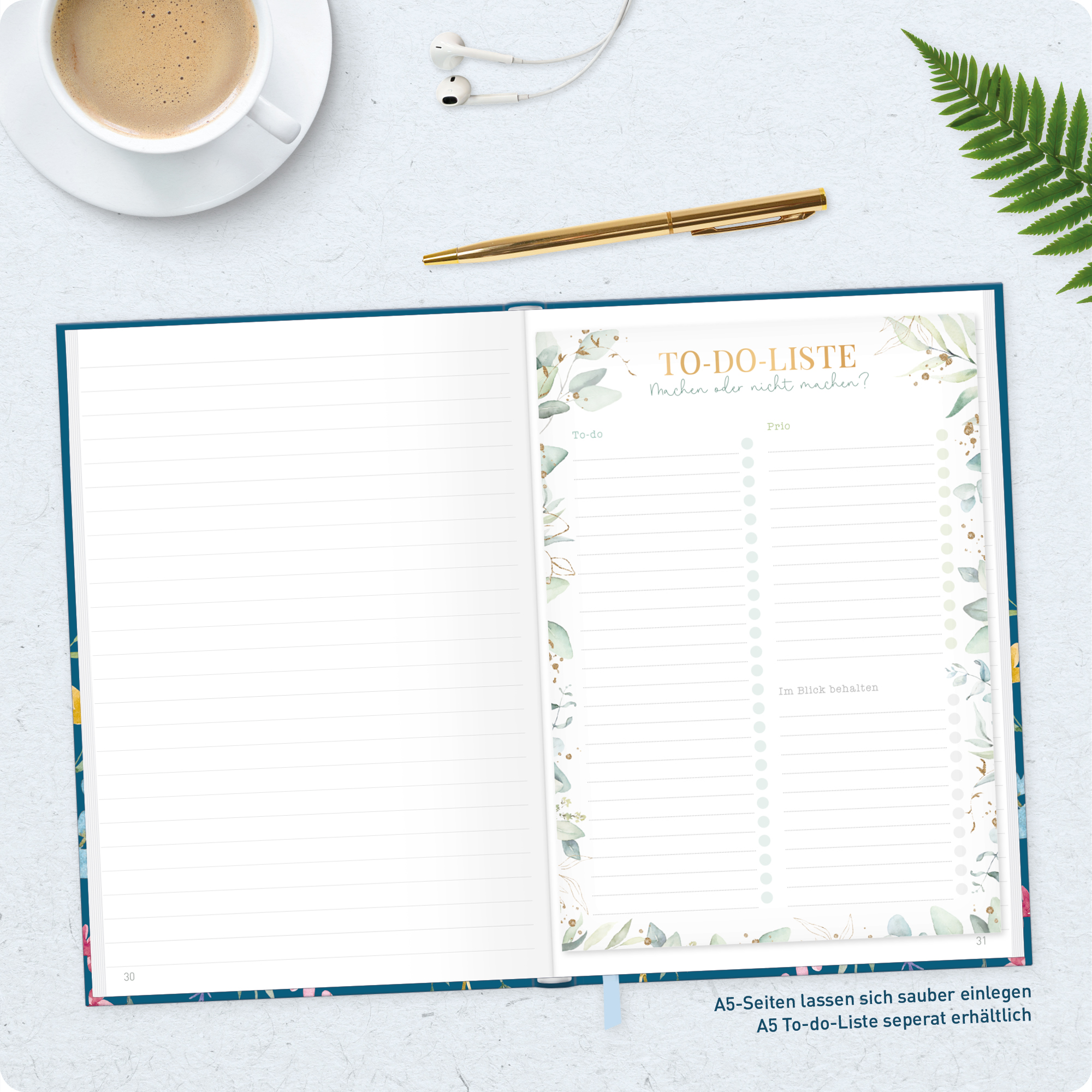 Artikelbild 8 des Artikels “paper&you Notizbuch Classic A5+ liniert [Happy Flower] “