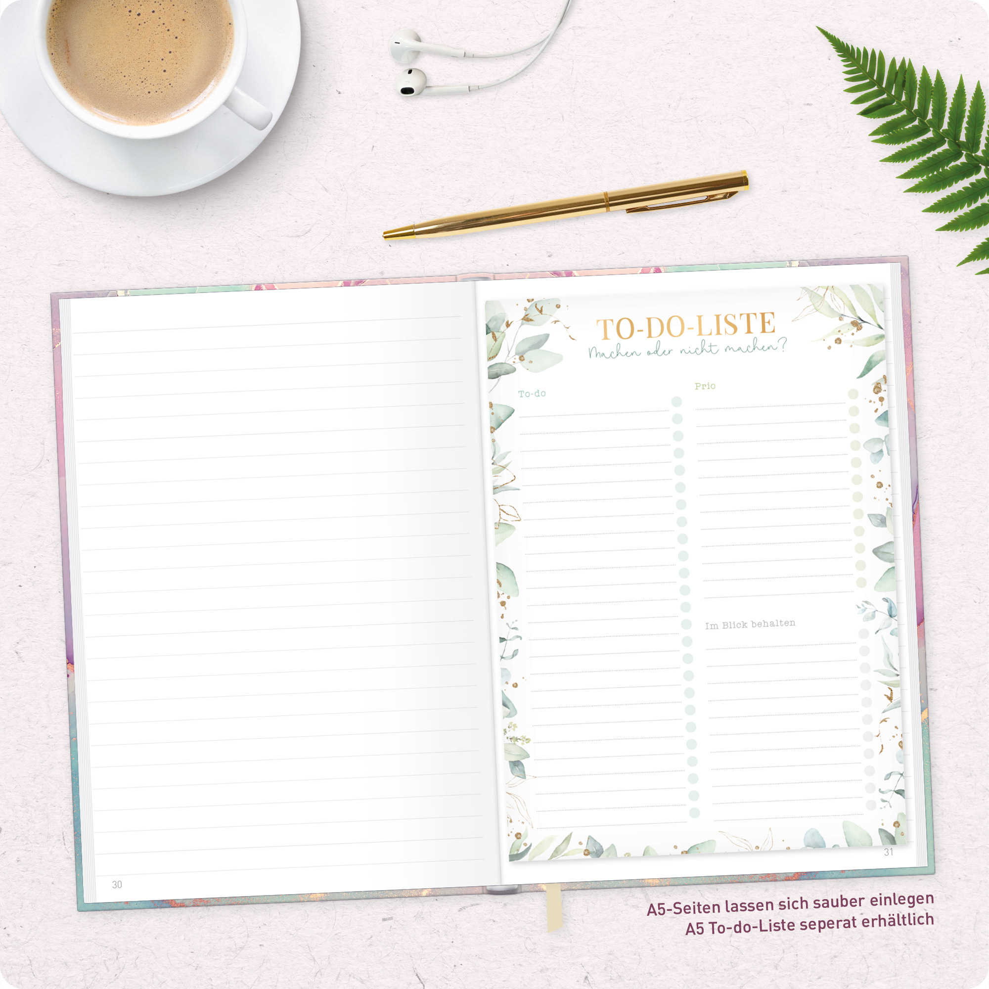 Artikelbild 8 des Artikels “paper&you Notizbuch Classic A5+ liniert [Silky Pink] “
