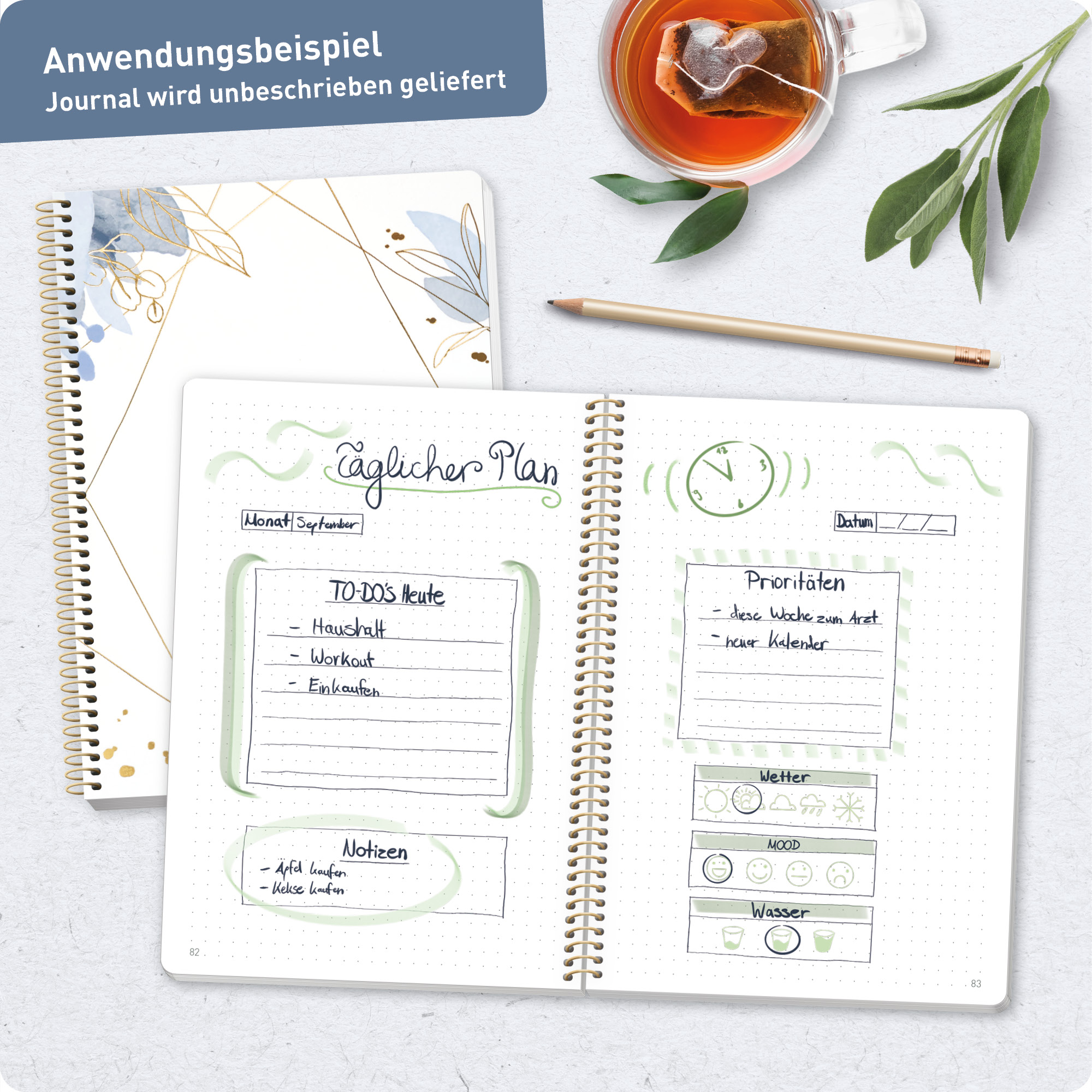 Artikelbild 8 des Artikels “Bullet Journal dotted A5 mit Spiralbindung [Time to Grow] “