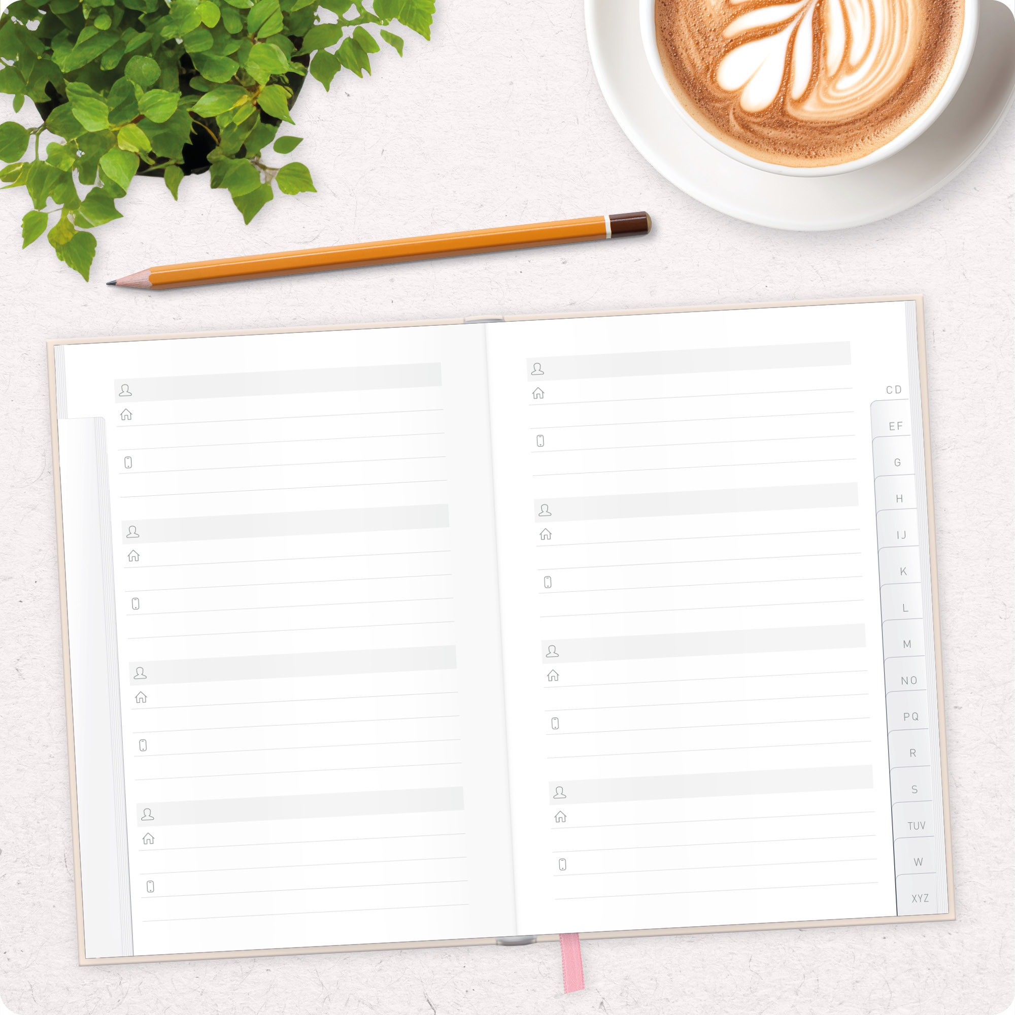 Artikelbild 8 des Artikels “paper&you Adressbuch A6 [Pink Flowers] “
